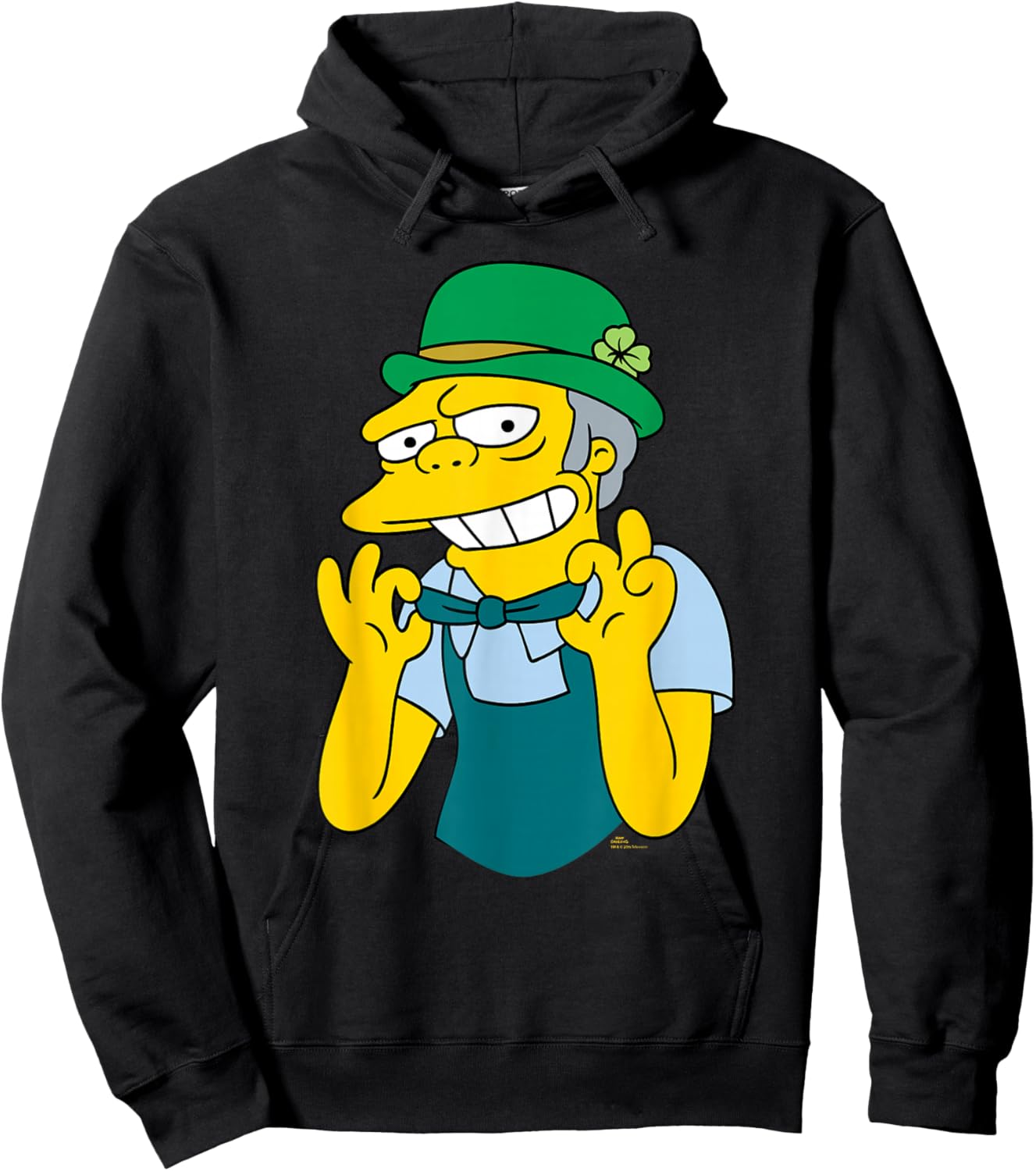 NEW The Simpsons St. Patrick's Day Moe the Bartender Funny Hoodie - Hoodie | Black