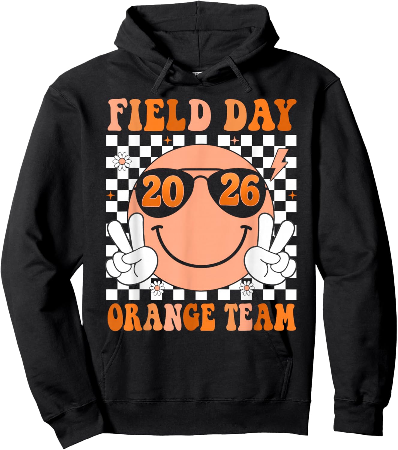 Field Day Orange Team Teacher Kids Fun Day Field Day 2026 Hoodie - Hoodie | Black