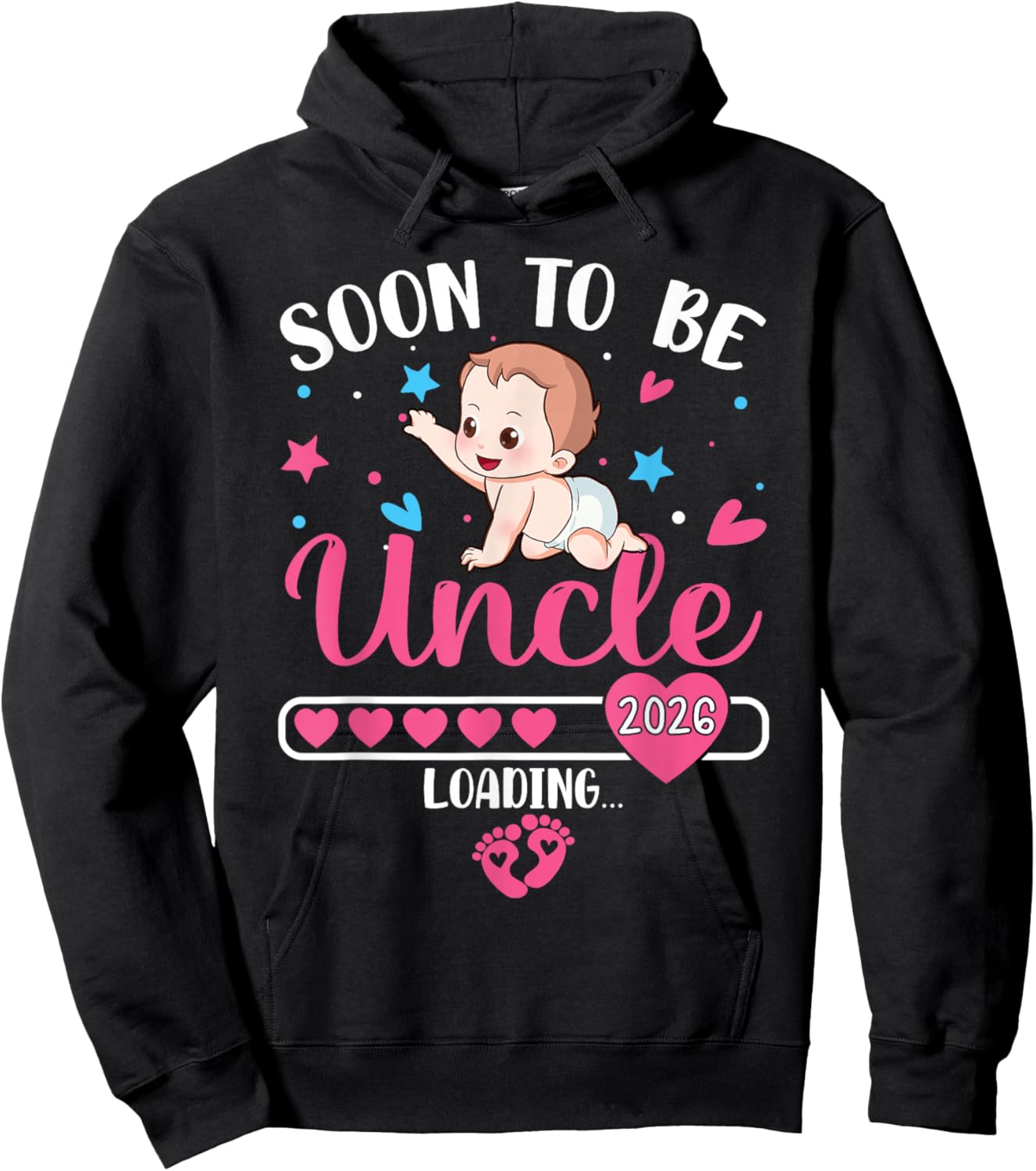 Soon to be Uncle 2026 Loading Hoodie - Hoodie | Black