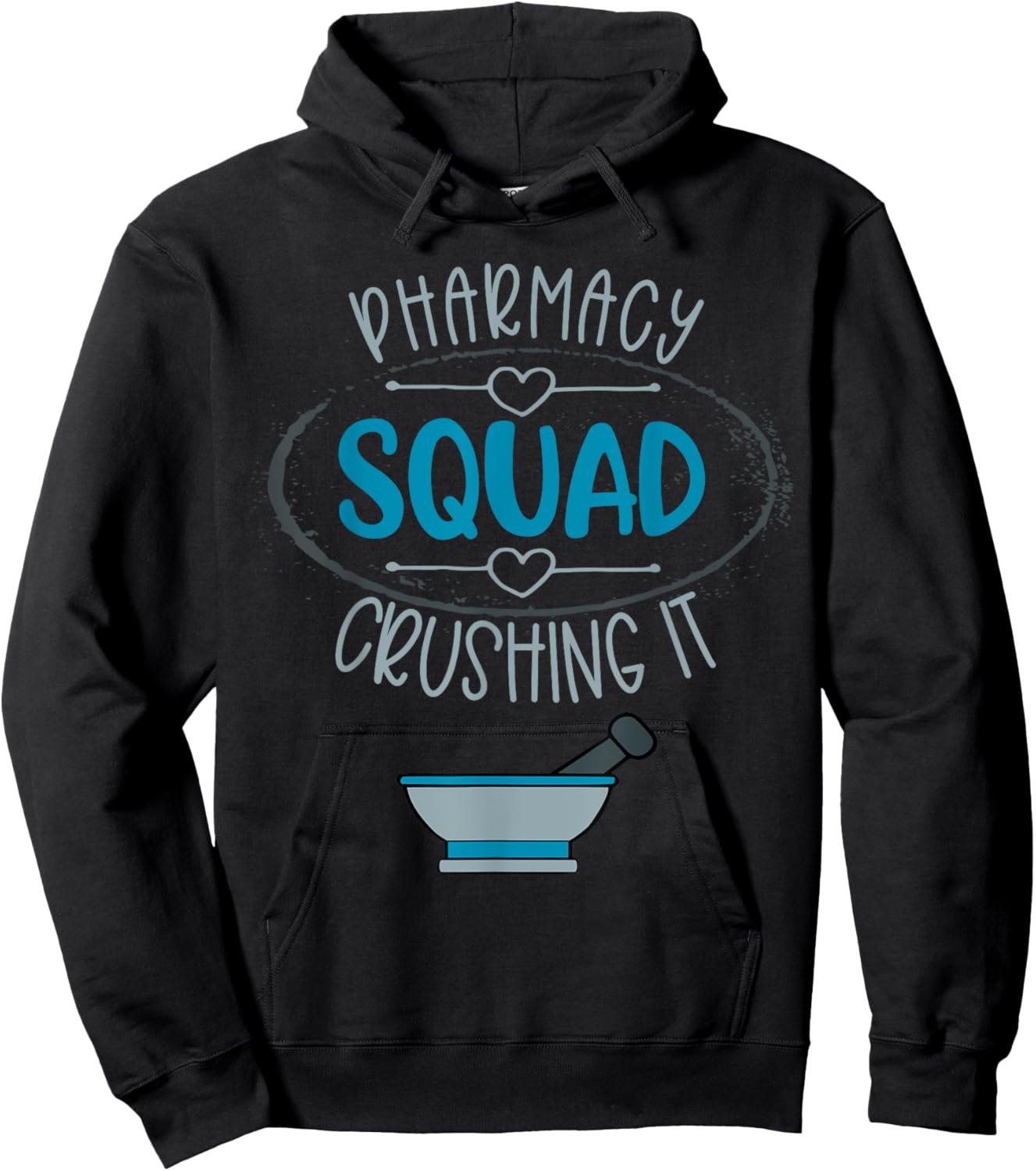 Pharmacy Squad Pharmacy Mortar And Pestle Tech Crushing It Hoodie - Hoodie | Black