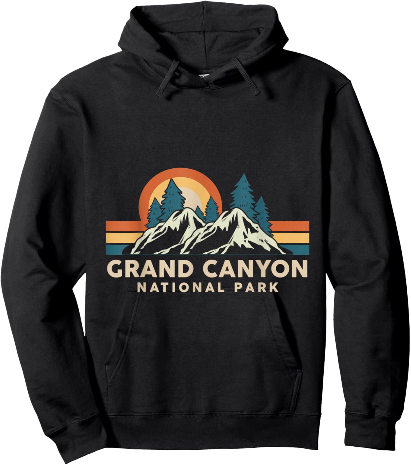 Grand Canyon National Park Arizona Hiking Souvenir Retro Hoodie - Hoodie | Black