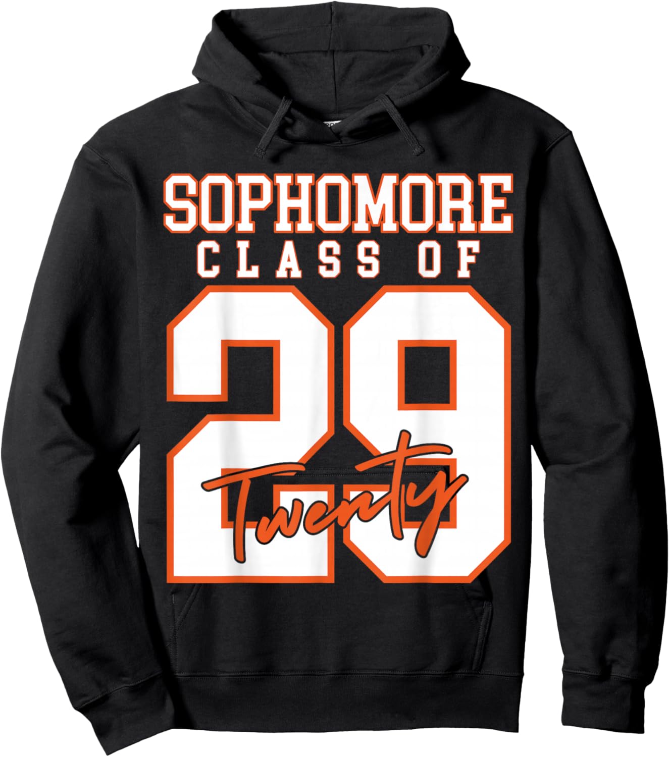 Sophomore Class of 2029 Back-to-School High School Sophomore Hoodie - Hoodie | Black