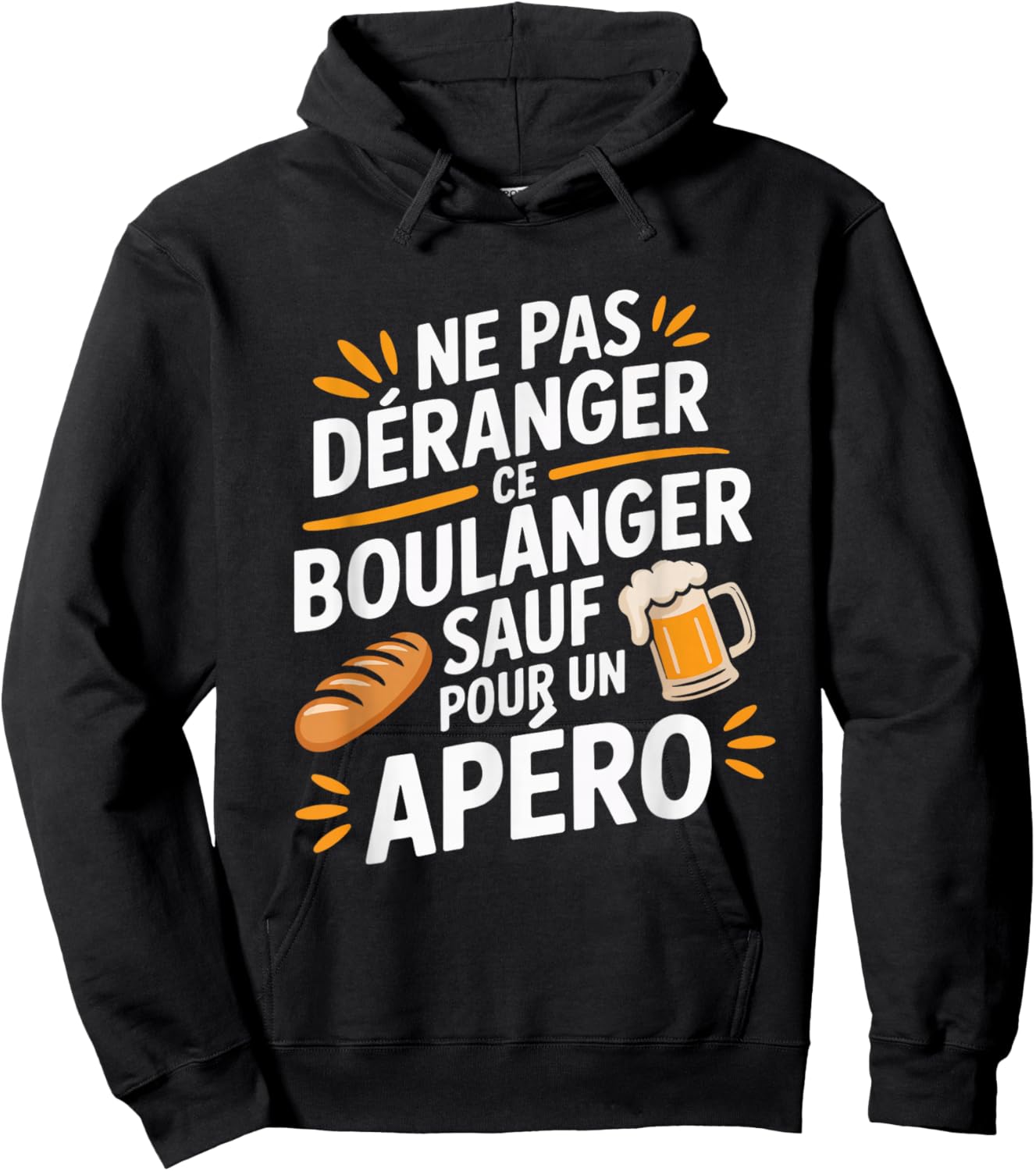 Baker Men's Aperitif Humour Gift Funny Beer Hoodie - Hoodie | Black