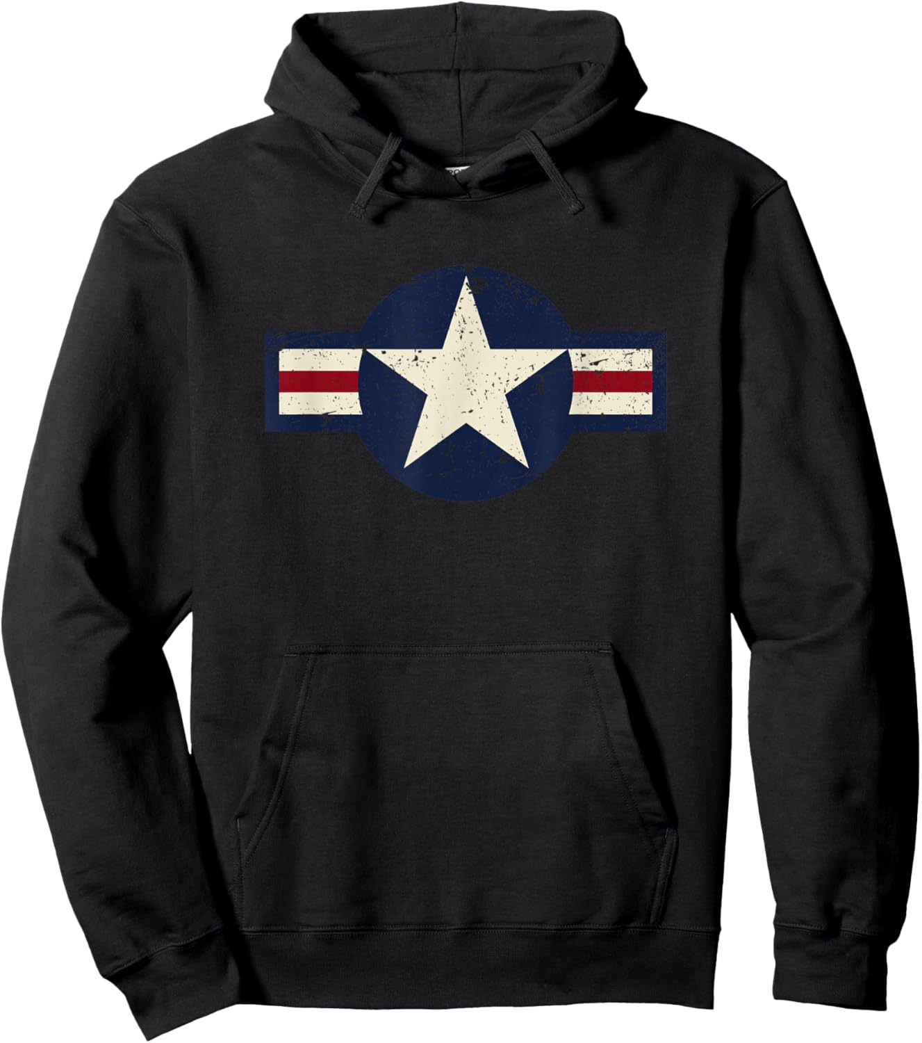 Millésime 1947 à présent Style Aviation Militaire américaine Roundel Hoodie - Hoodie | Black