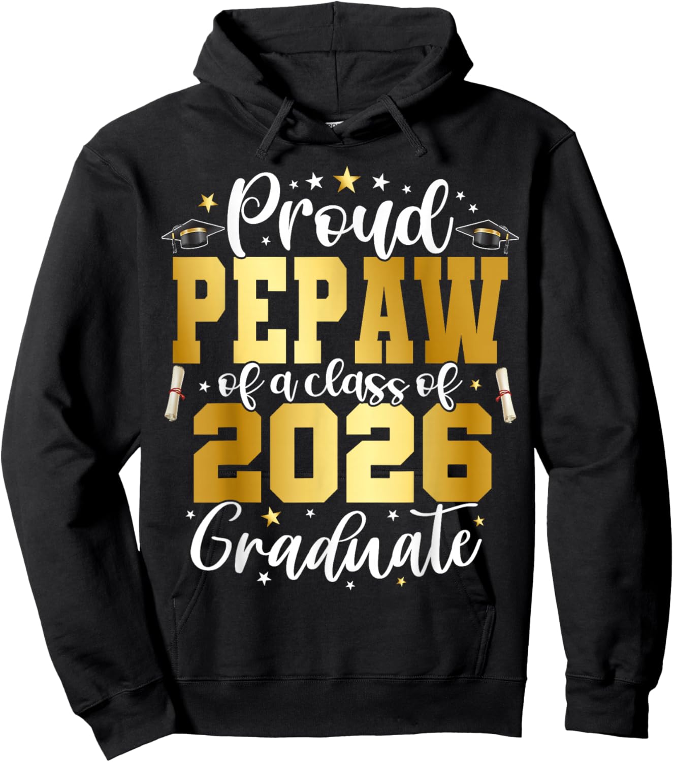 Pepaw Senior 2026 Proud Pepaw of A Class of 2026 Graduate Hoodie - Hoodie | Black