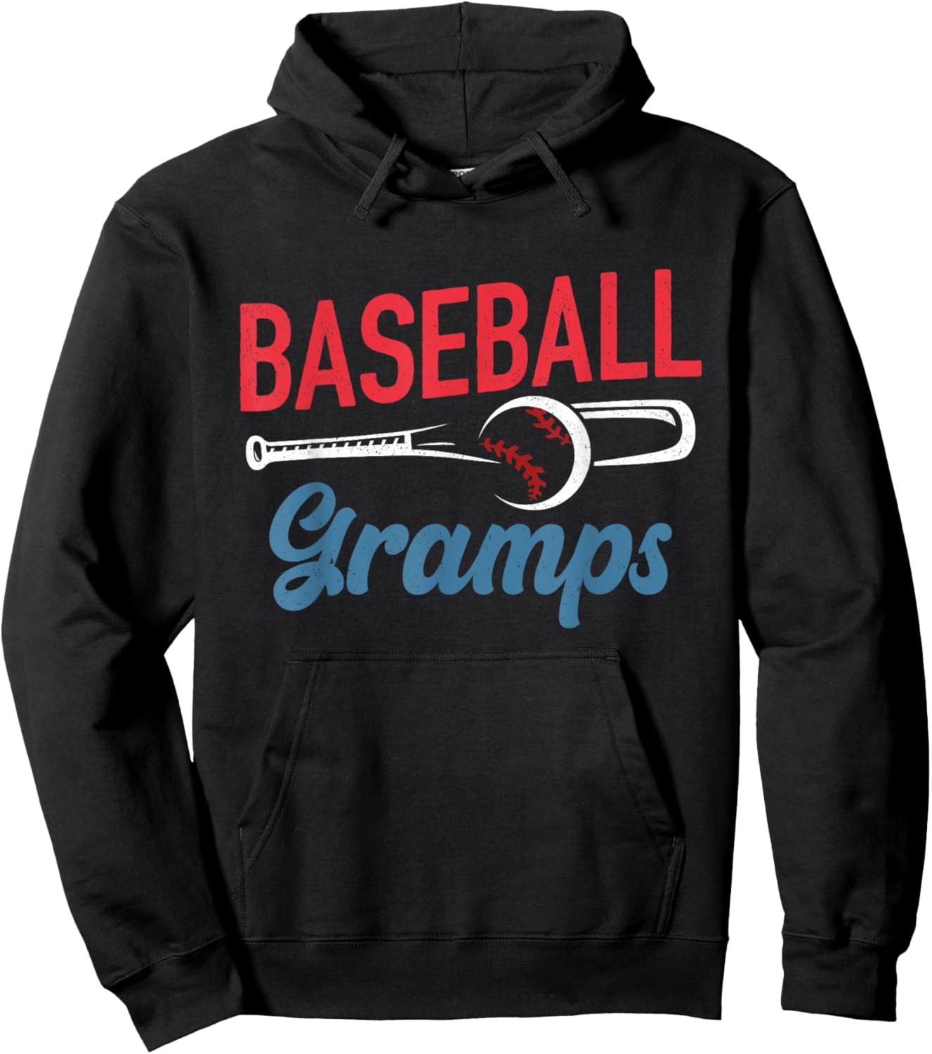 Baseball Gramps Life Happy Father's Day Dad Grandpa Men Hoodie - Hoodie | Black