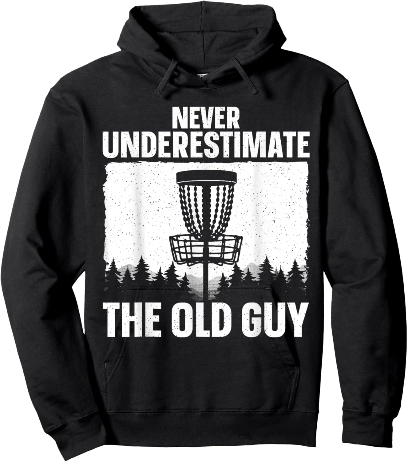 Disc Golf Art For Grandpa Men Dad Disc Golf Player Disc Golf Hoodie - Hoodie | Black
