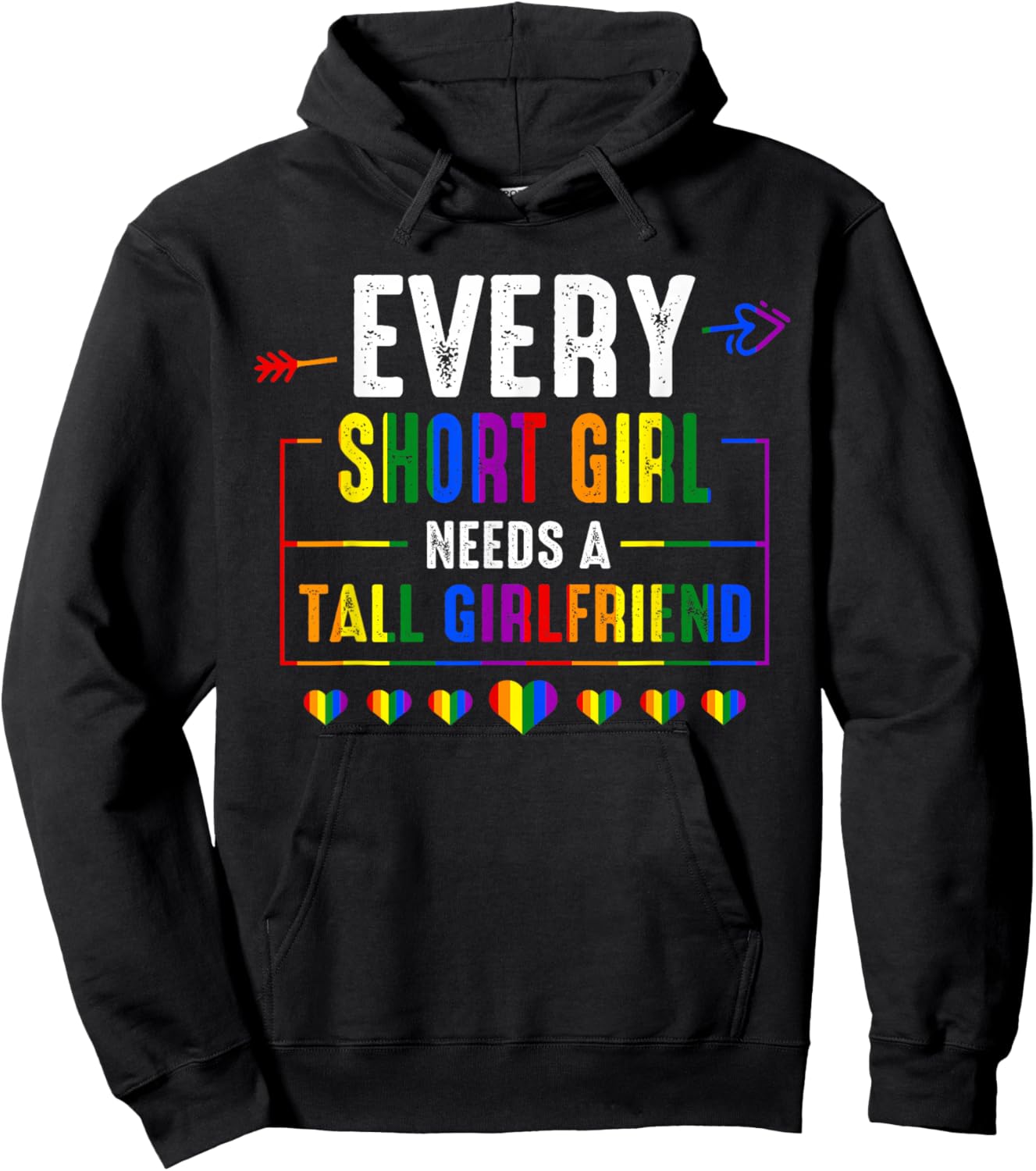 Funny LGBT Gay Pride Rainbow LGBTQ Lesbian Girlfriend Women Hoodie - Hoodie | Black