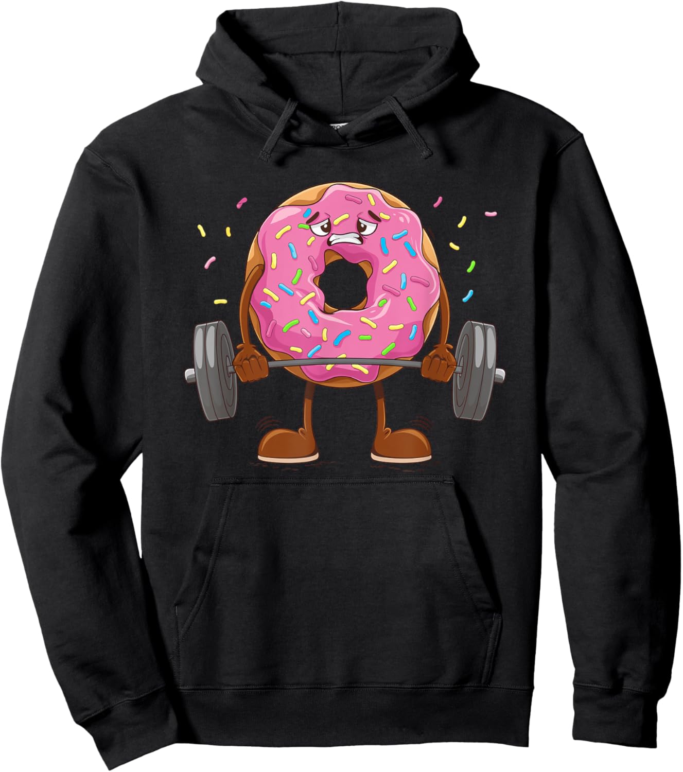 Weightlifing - Funny Fitness Workout Gym Donut Lover Hoodie - Hoodie | Black