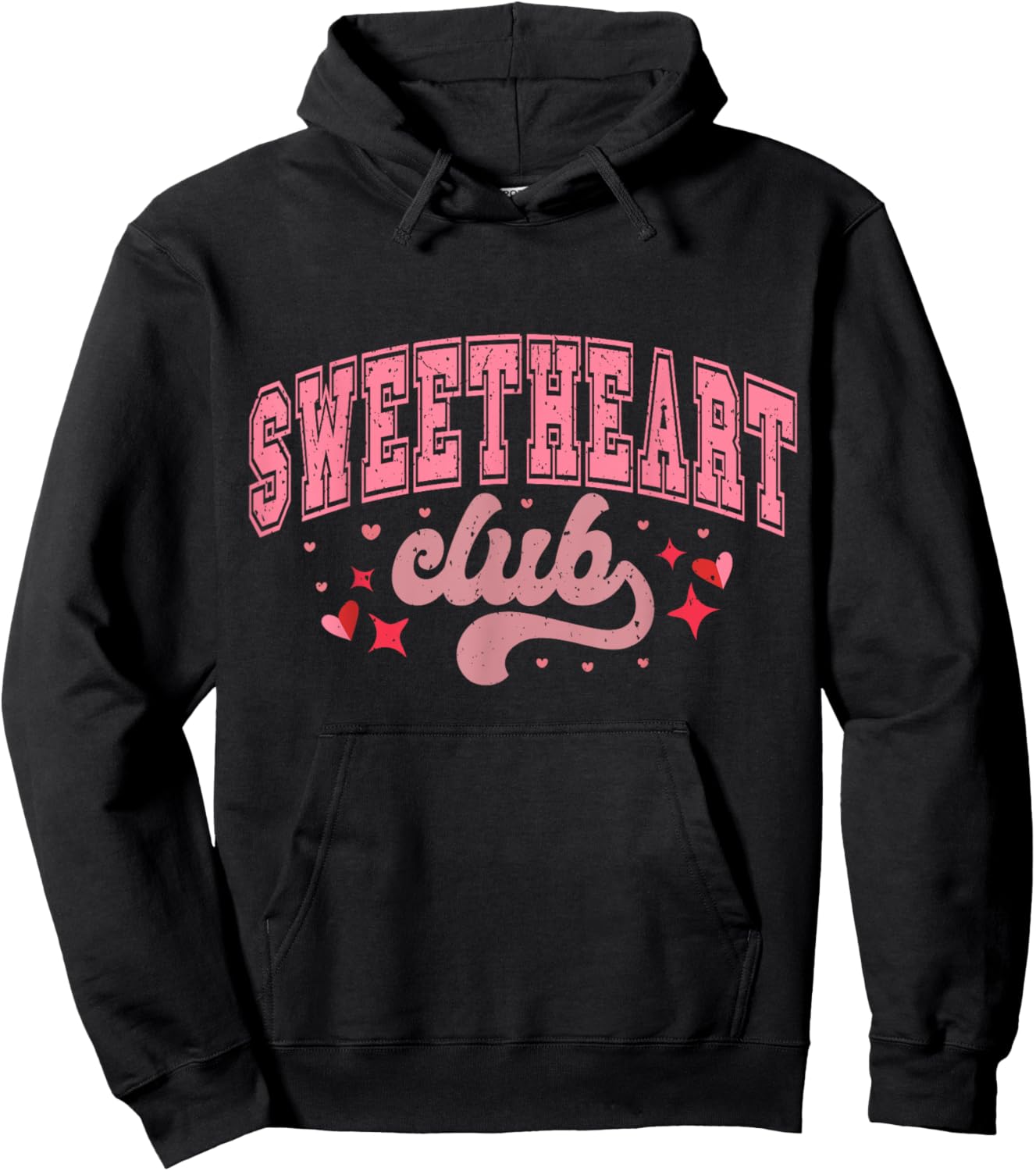 Sweetheart Club Retro Valentine's Day Aesthetic Hoodie - Hoodie | Black