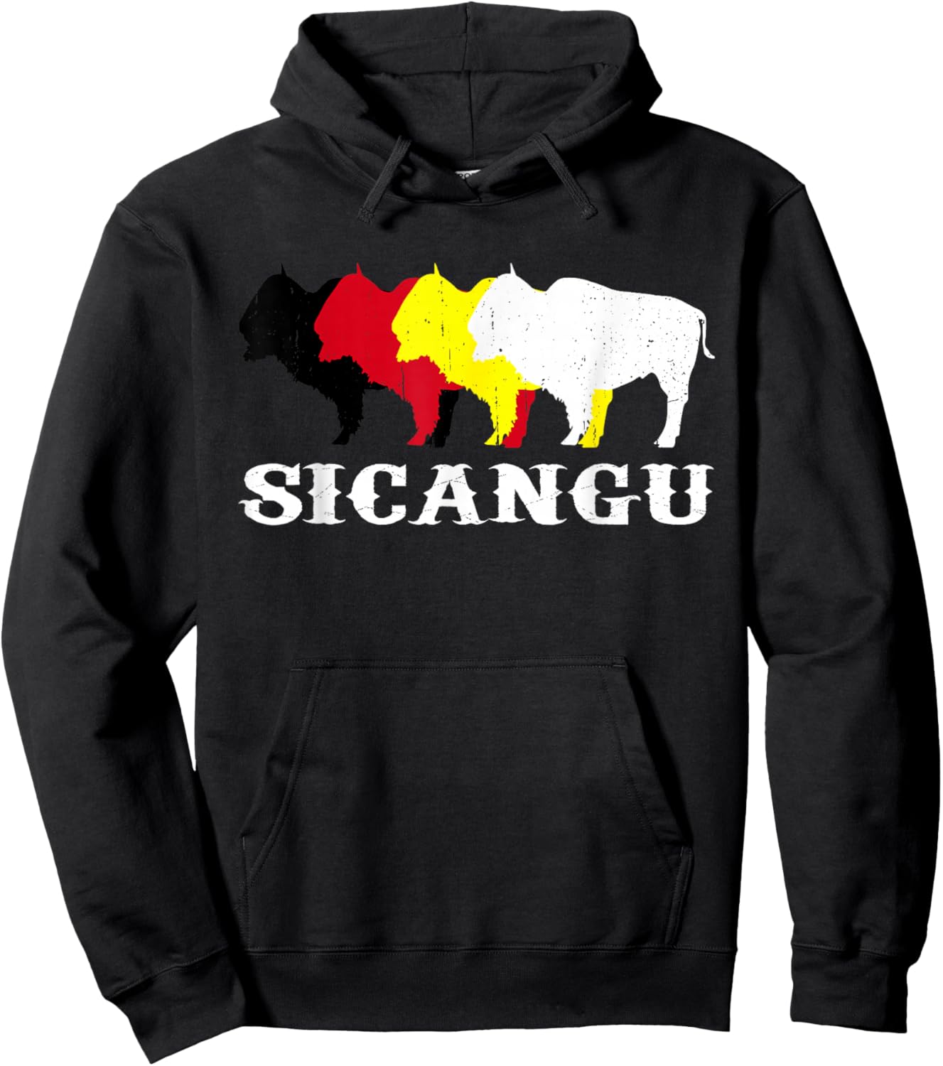 Sicangu Teton Lakota Native American Medicine Wheel Hoodie - Hoodie | Black