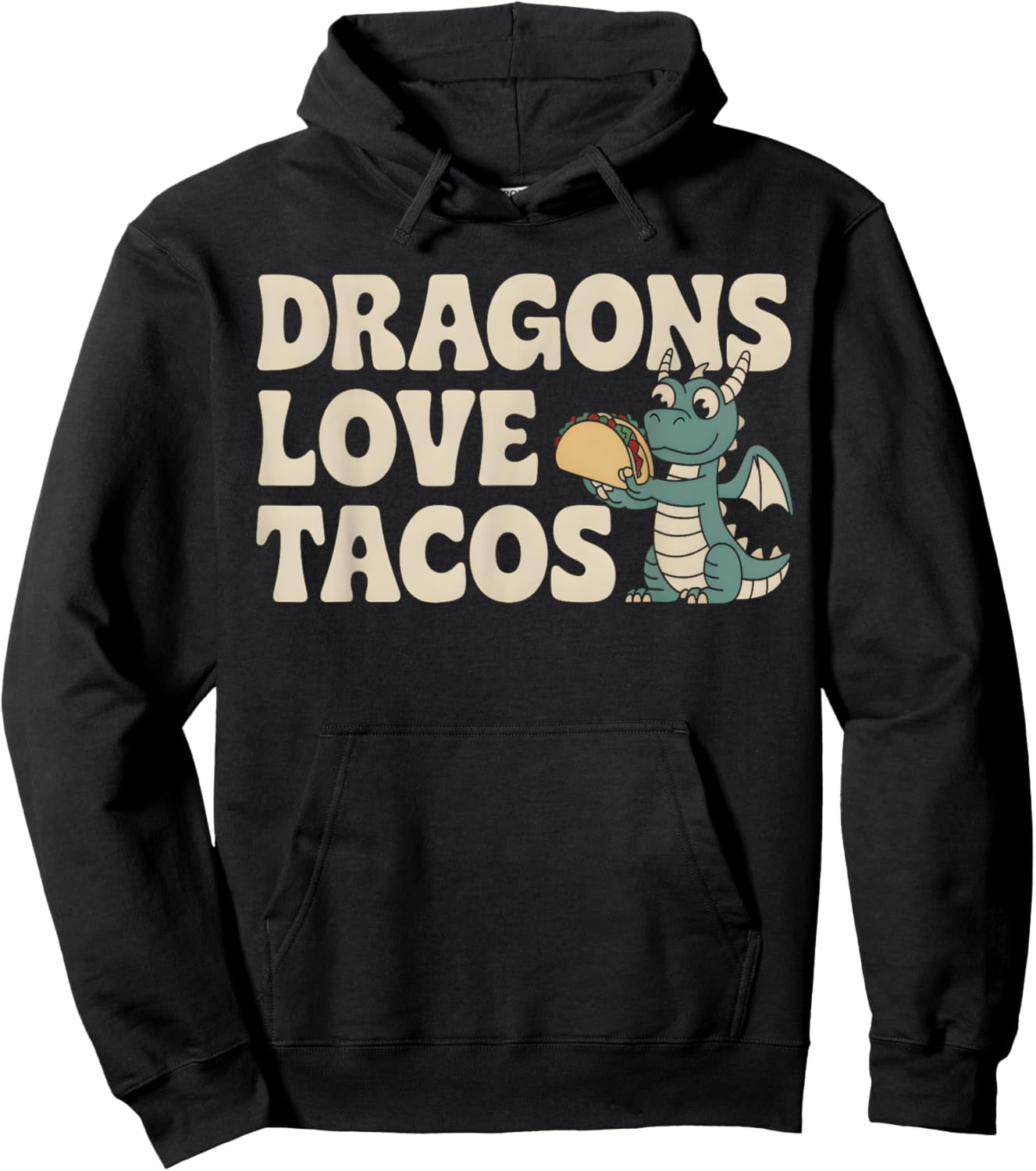 Dragons Love Tacos Cute Cinco De Mayo Mexican Food Kids Boys Hoodie - Hoodie | Black