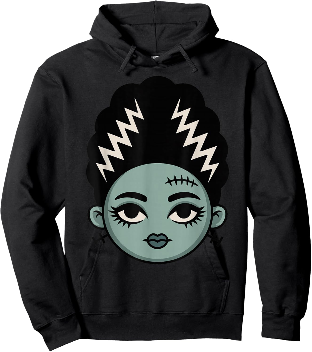 Cute Monster Bride Face Kawaii Halloween Costume Hoodie - Hoodie | Black