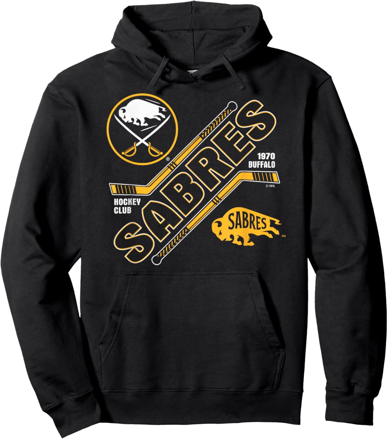 Buffalo Sabres Force Royal Blue Officially Licensed Hoodie - Hoodie | Black