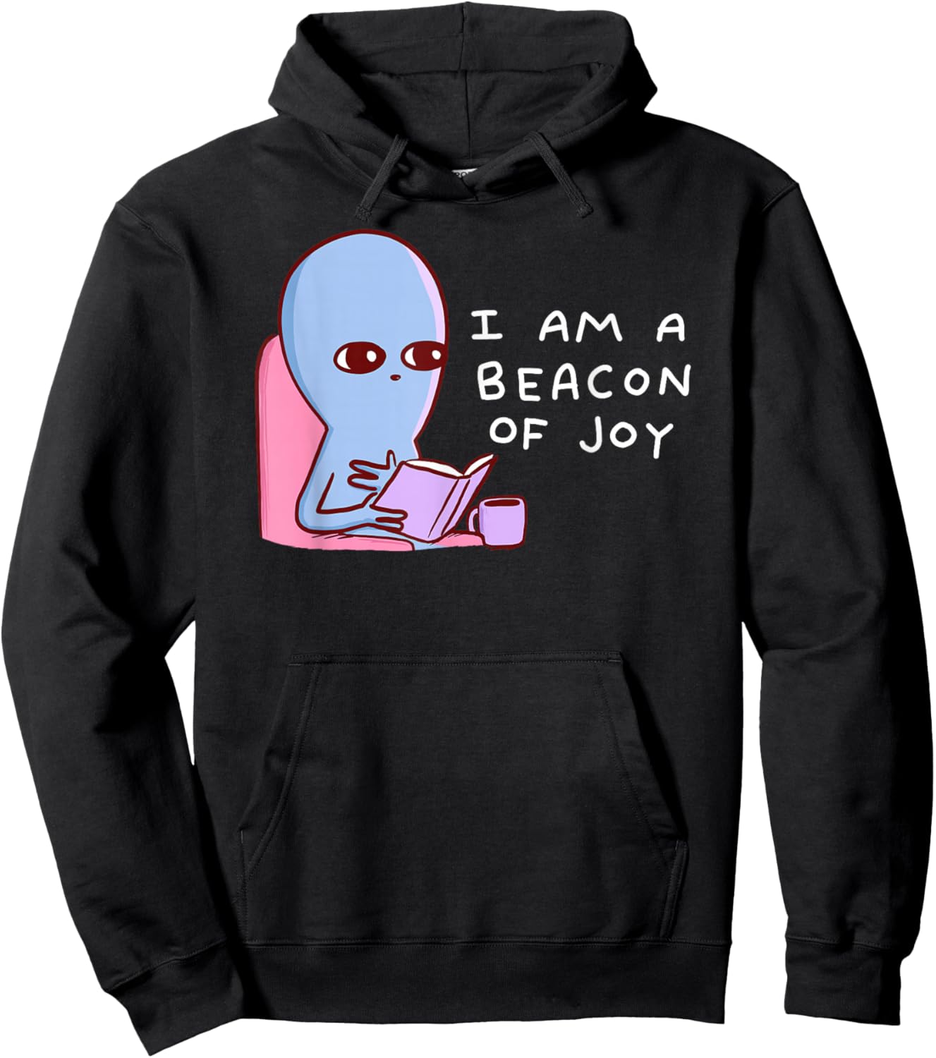 Threadless Nathan W. Pyle A Beacon Of Joy Graphic Hoodie - Hoodie | Black