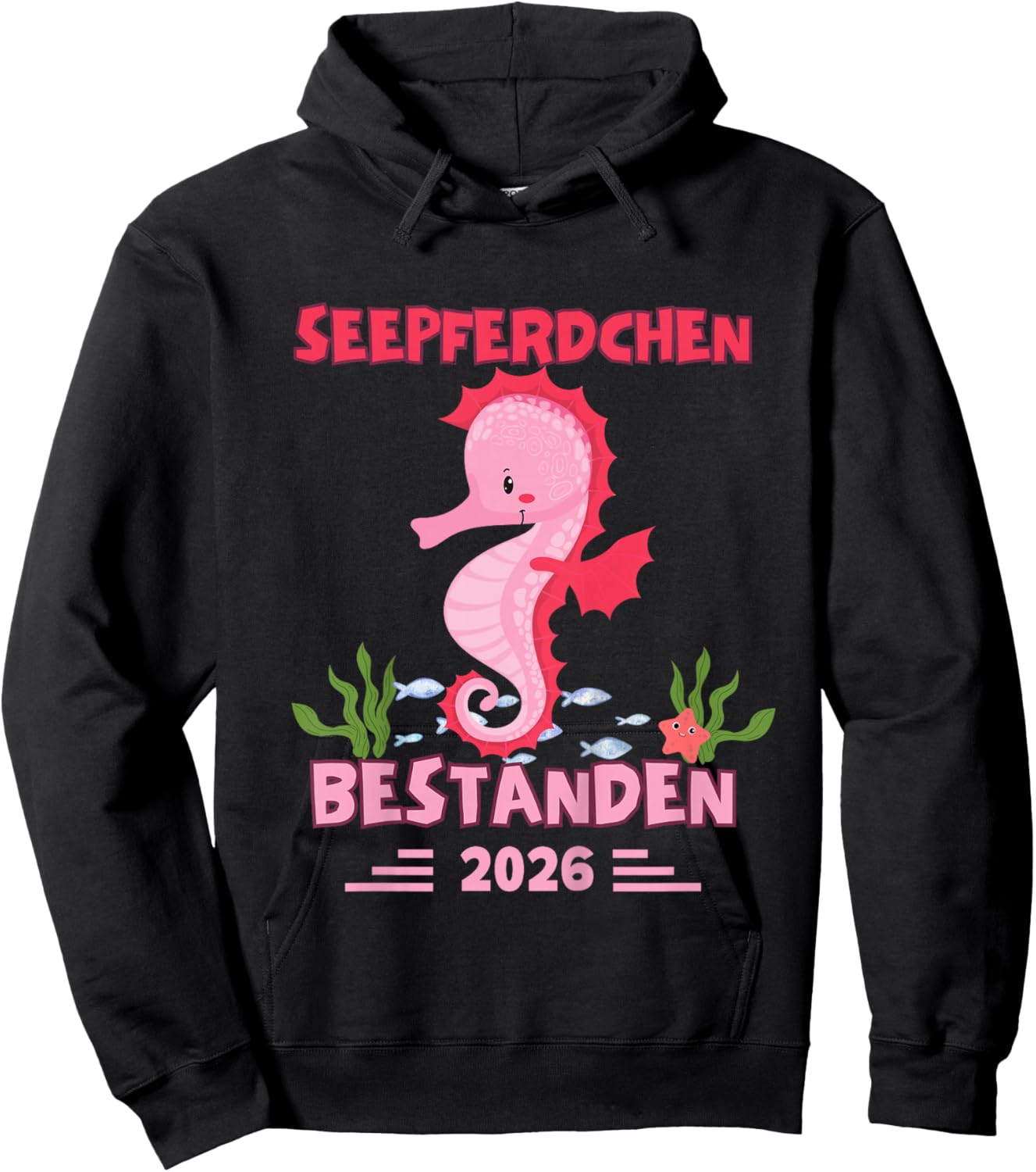 Seahorse Bestanden Frühschwimmer Badge, 2026 Hoodie - Hoodie | Black