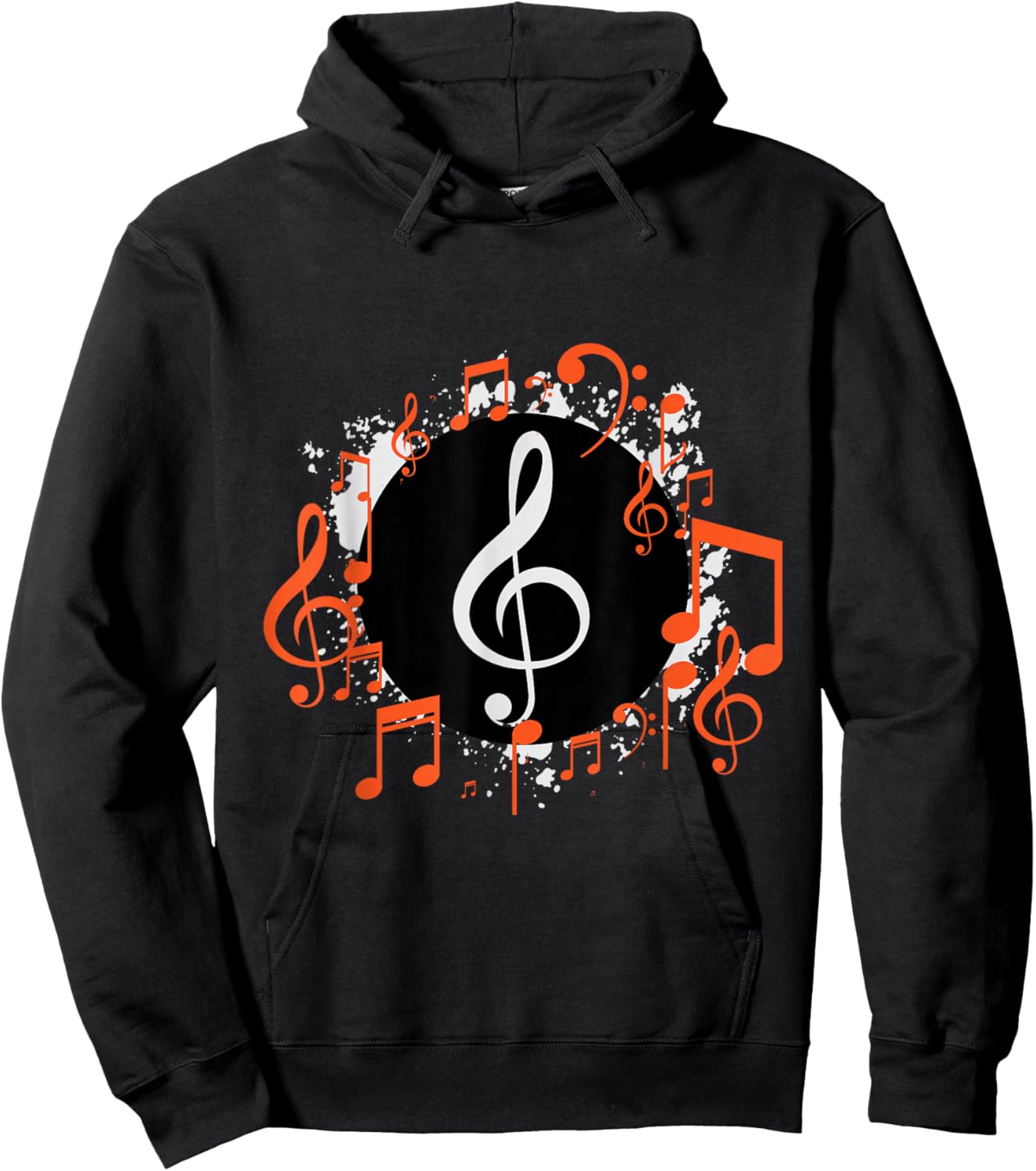 Violin Clef, Clef, Musical Note, Musician Hoodie - Hoodie | Black