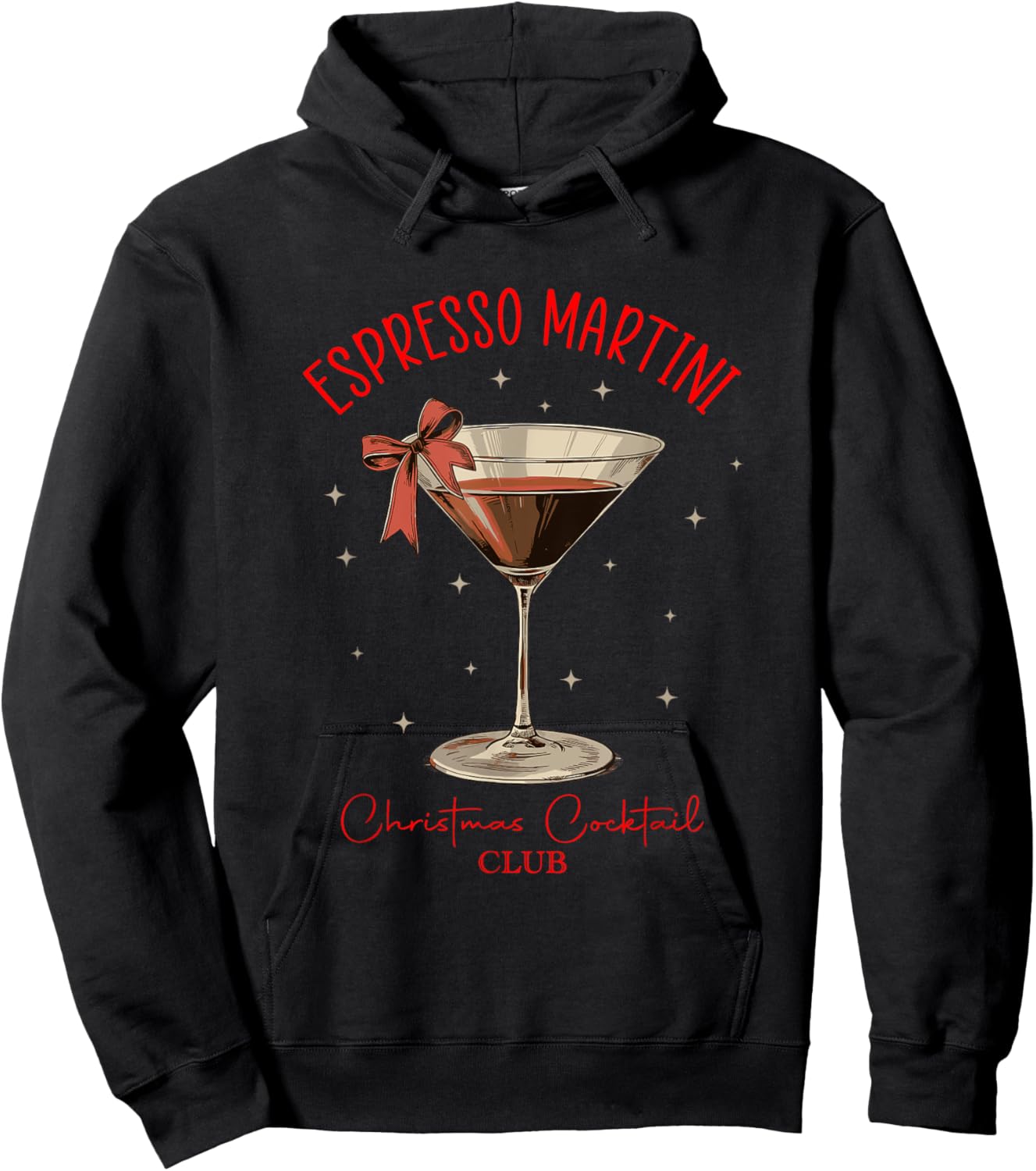 Espresso Martini Christmas Cocktail Club Design Hoodie - Hoodie | Black