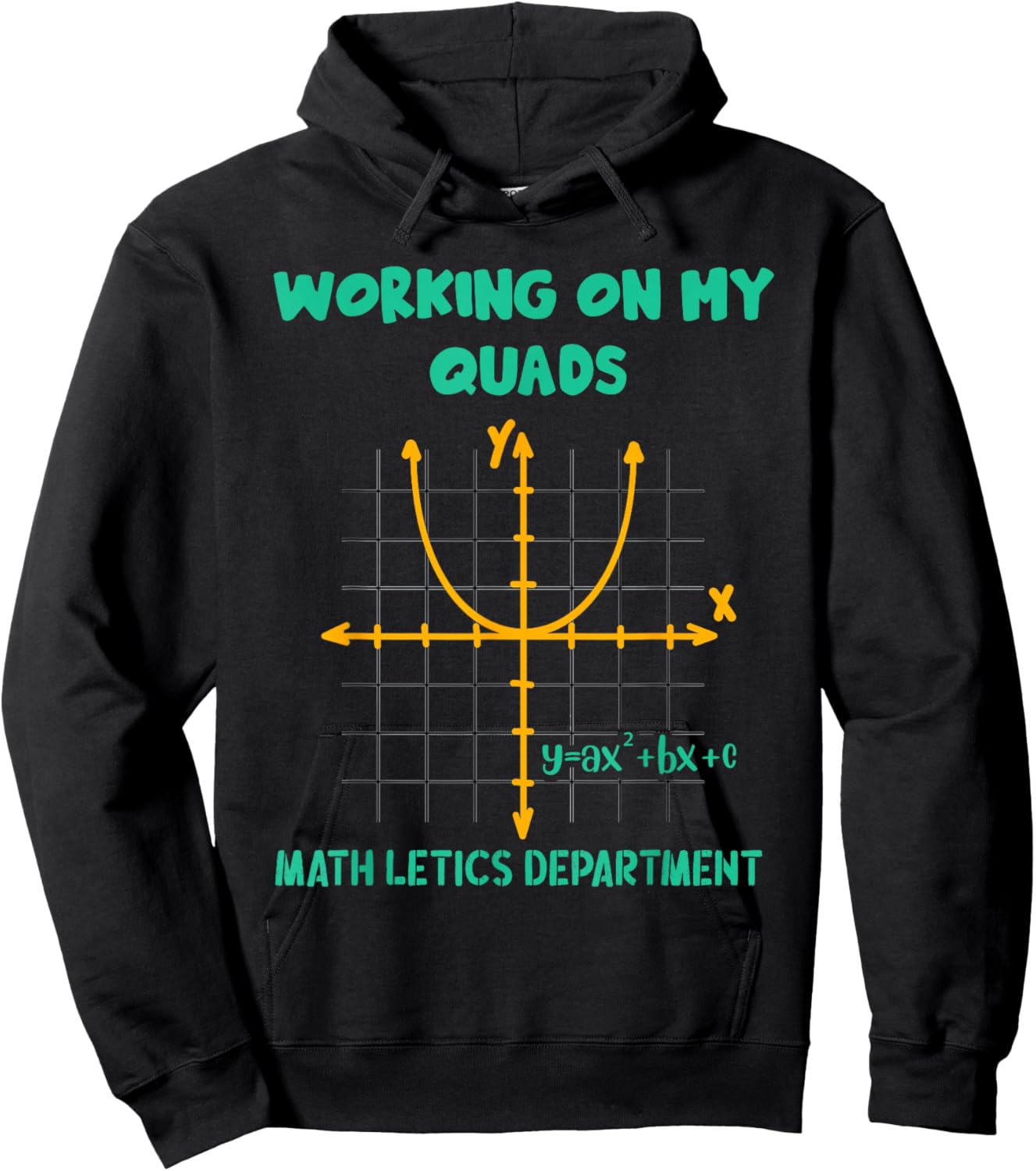 Mathletics Working On My Quads Algebra Hoodie - Hoodie | Black