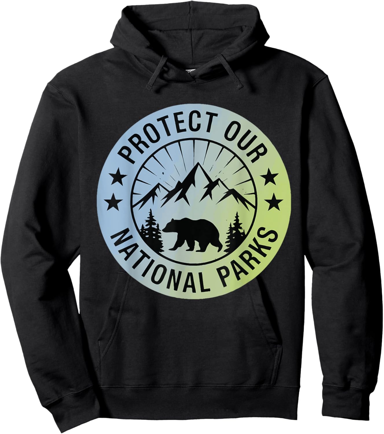 Protect Our National Parks Retro Forest Nature Hoodie - Hoodie | Black