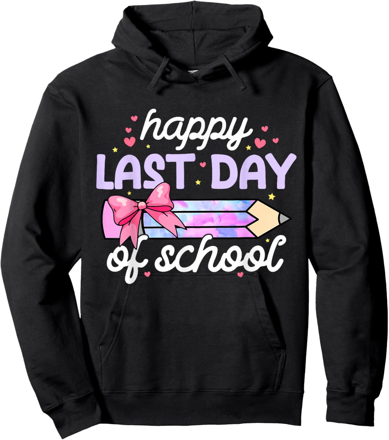 Last Day of School Shirt Coquette Bow School Graduation Hoodie - Hoodie | Black