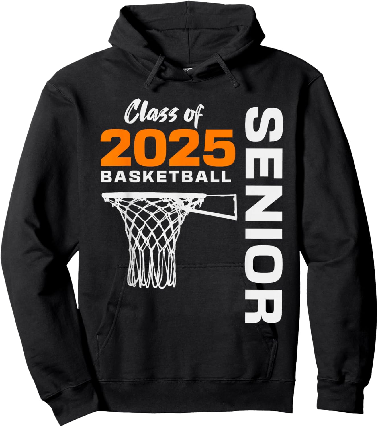 Basketball Senior Matching Class of 2025 Senior Basketball Hoodie - Hoodie | Black