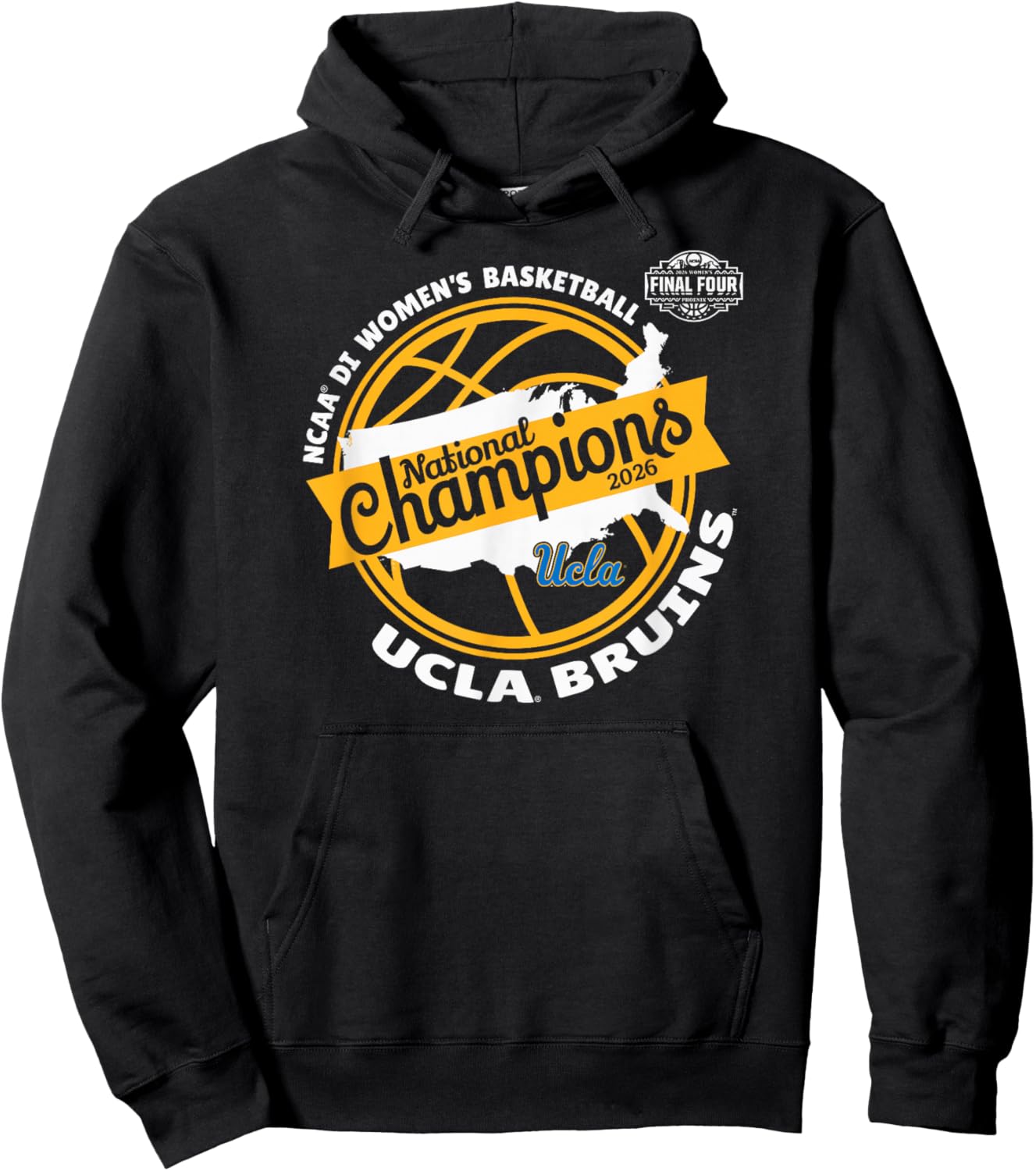 UCLA Bruins Women's Basketball 2026 National Champs Black Hoodie - Hoodie | Black