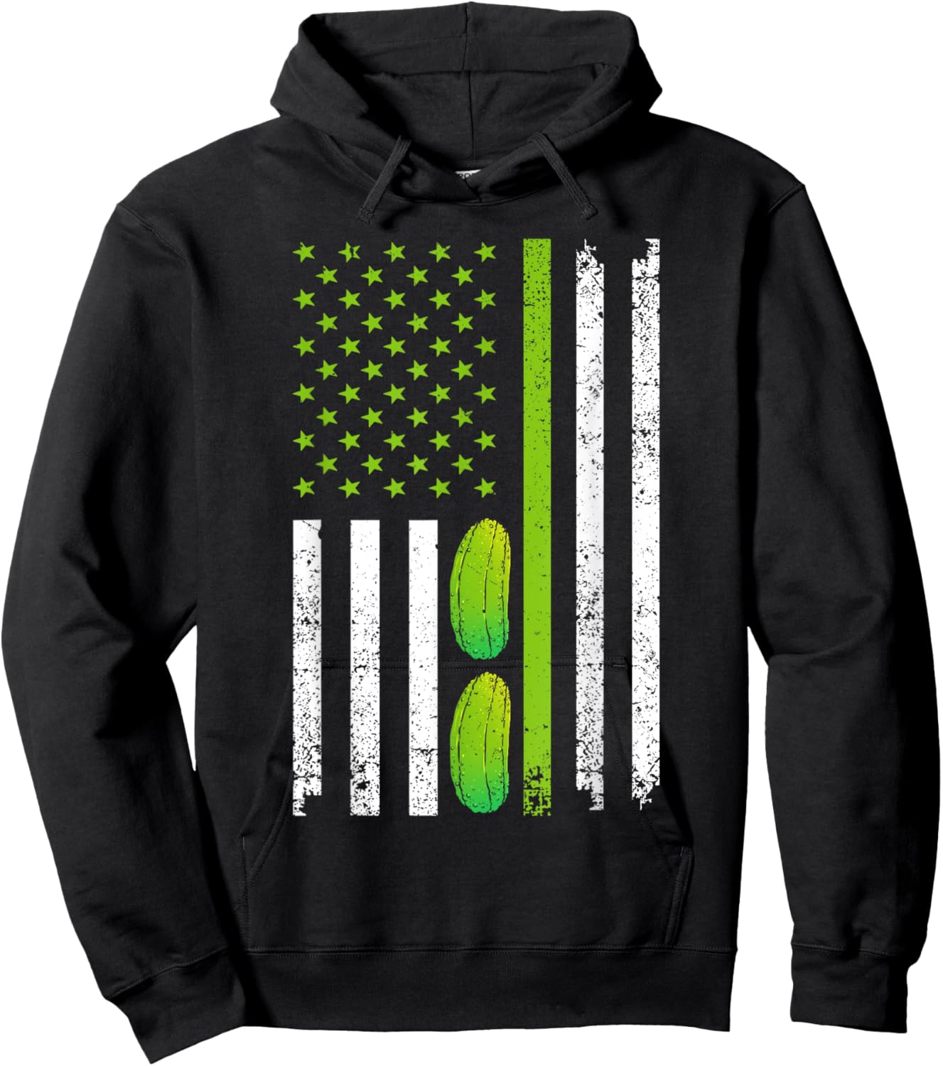 Pickle Design Women Kids Gag Pickle Novelty Costume Hoodie - Hoodie | Black