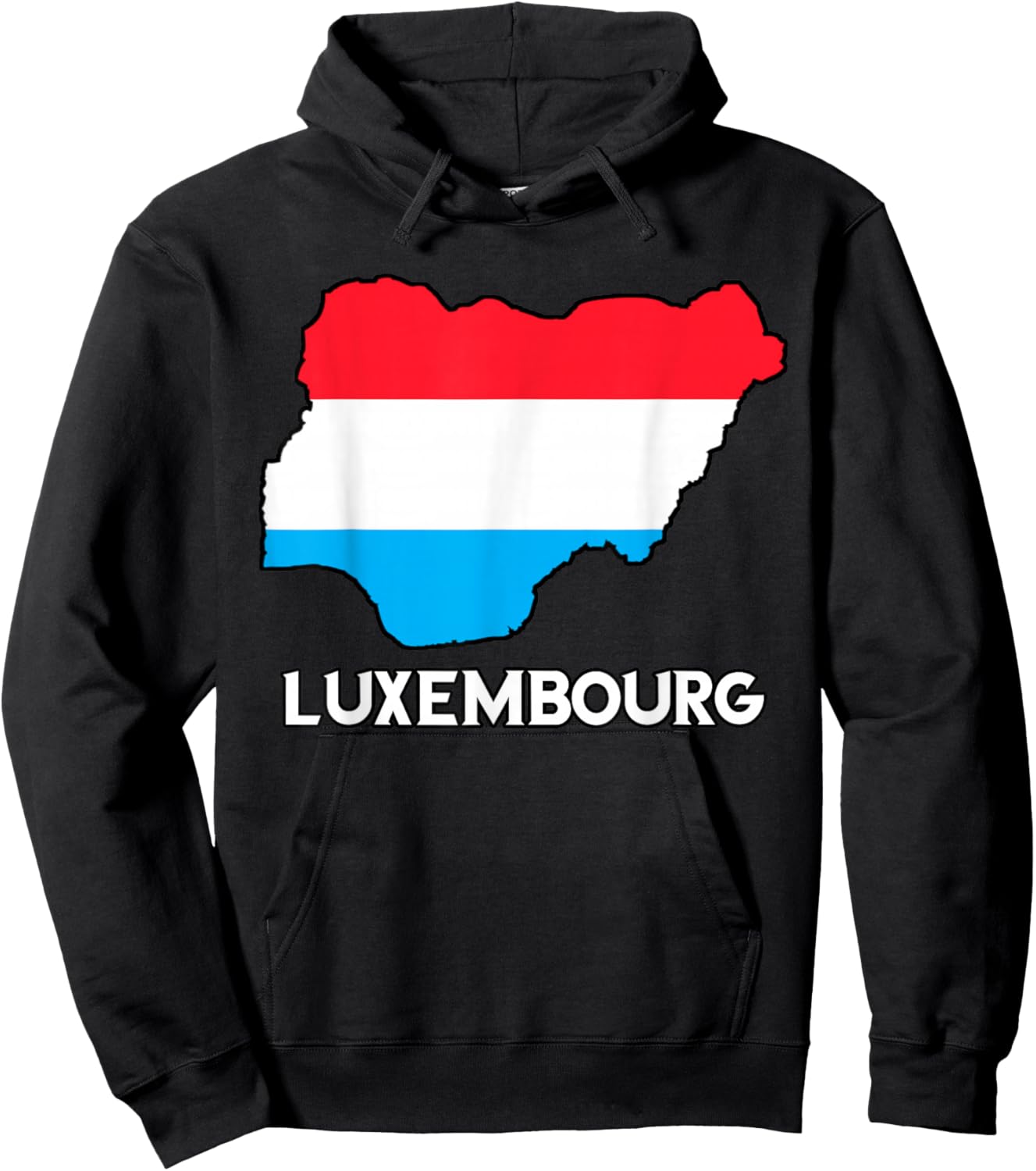Luxembourg Flag Map Luxembourgish Roots Letzebuerg Hoodie - Hoodie | Black