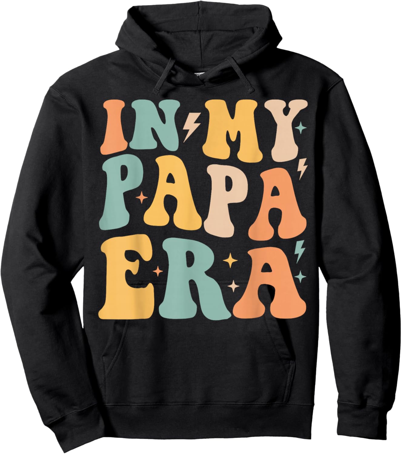 Retro Groovy In My Papa Era Father's Day Hoodie - Hoodie | Black