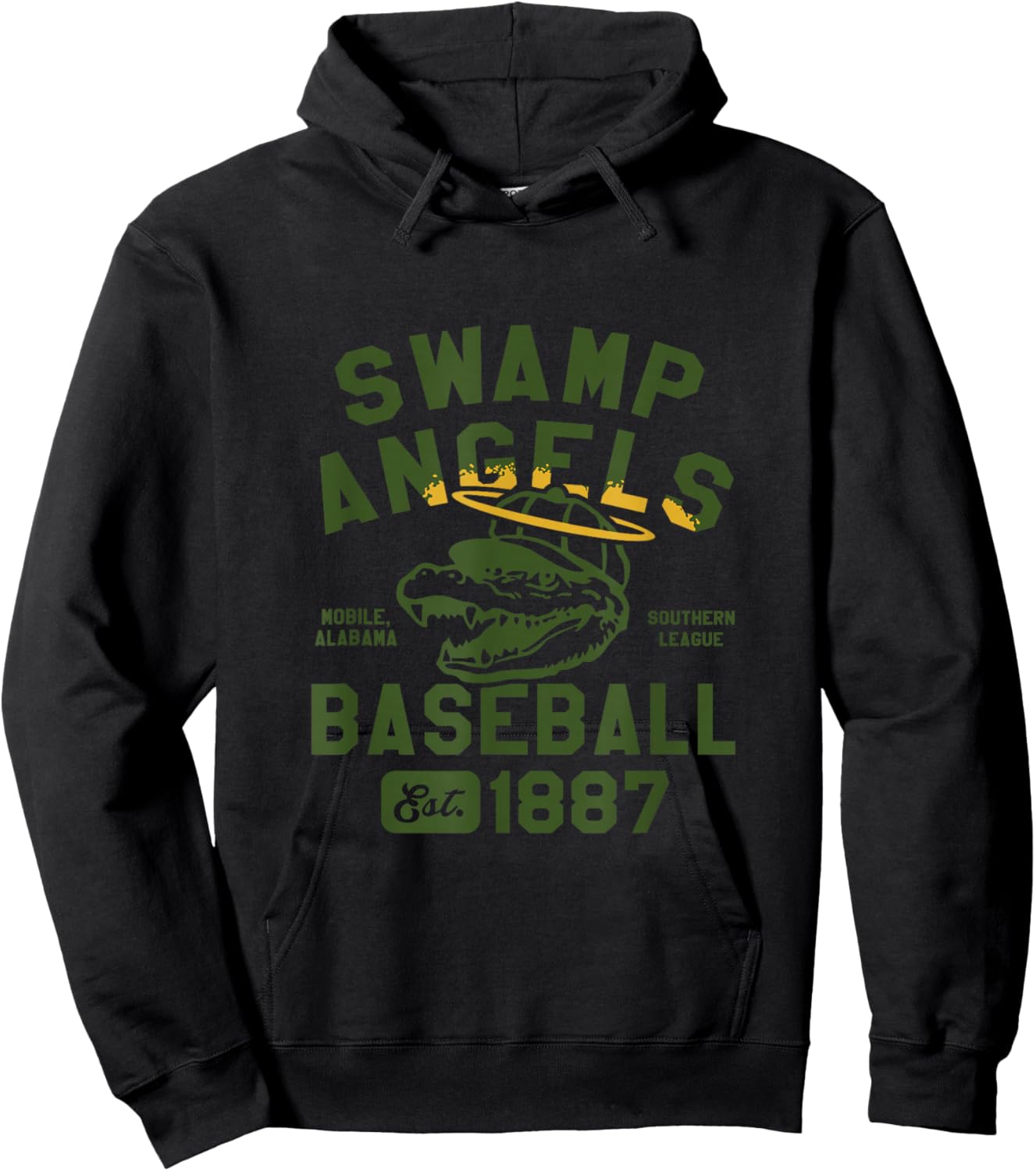 Mobile Swamp Angels Alabama Vintage Defunct Baseball Hoodie - Hoodie | Black
