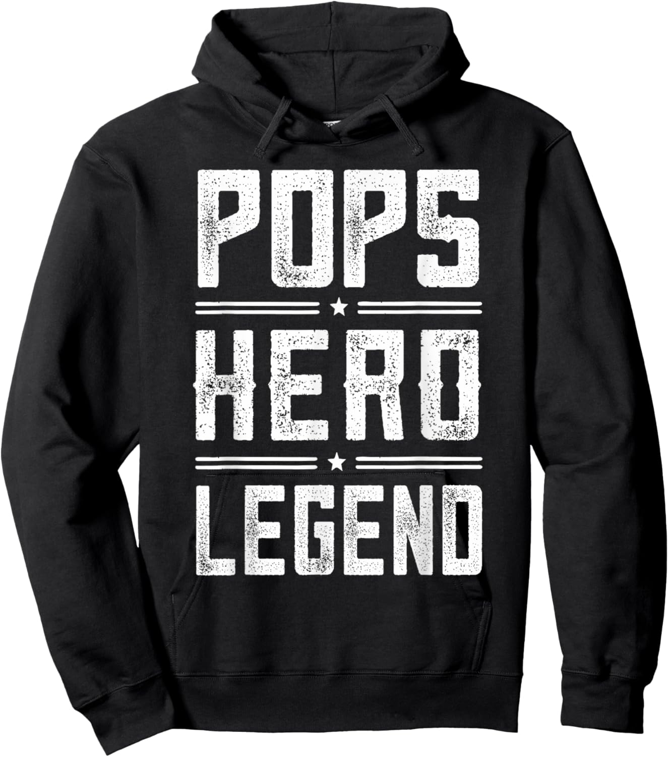 Pops Hero Legend - Vintage Distressed Pops Hoodie - Hoodie | Black