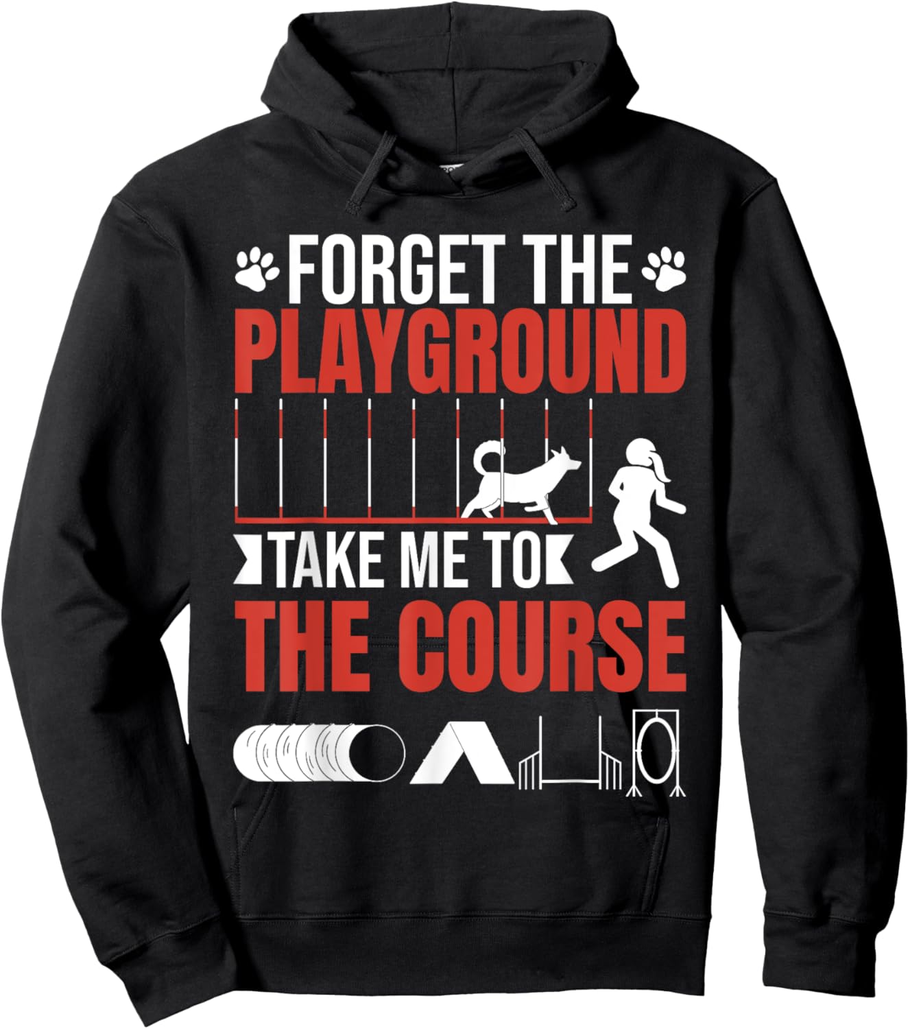 Canine Dog Agility Hoodie - Hoodie | Black