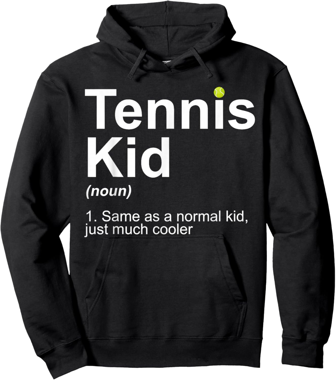 Tennis Kid Art For Boys Kids Girl Tennis Lover Tennis Player Hoodie - Hoodie | Black