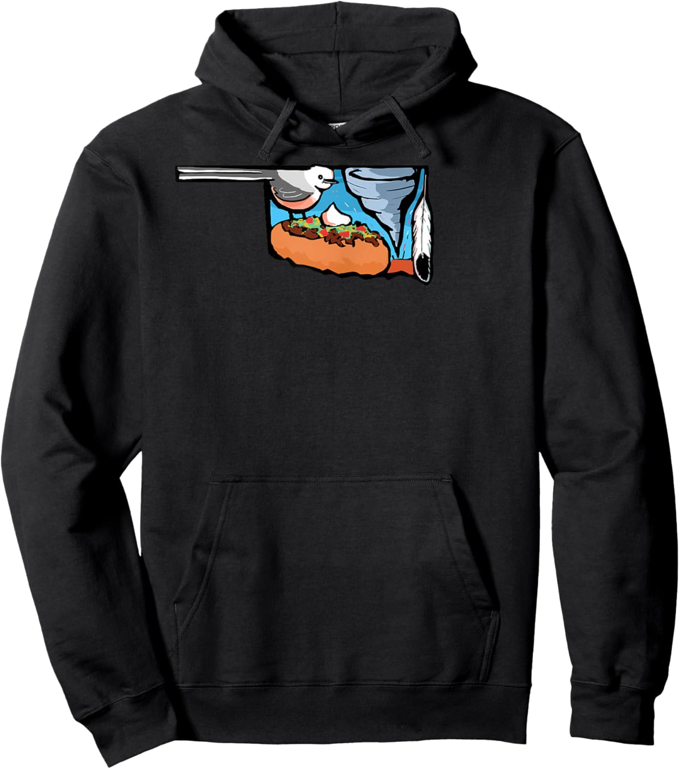 Threadless Nathan W. Pyle Oklahoma Graphic Hoodie - Hoodie | Black