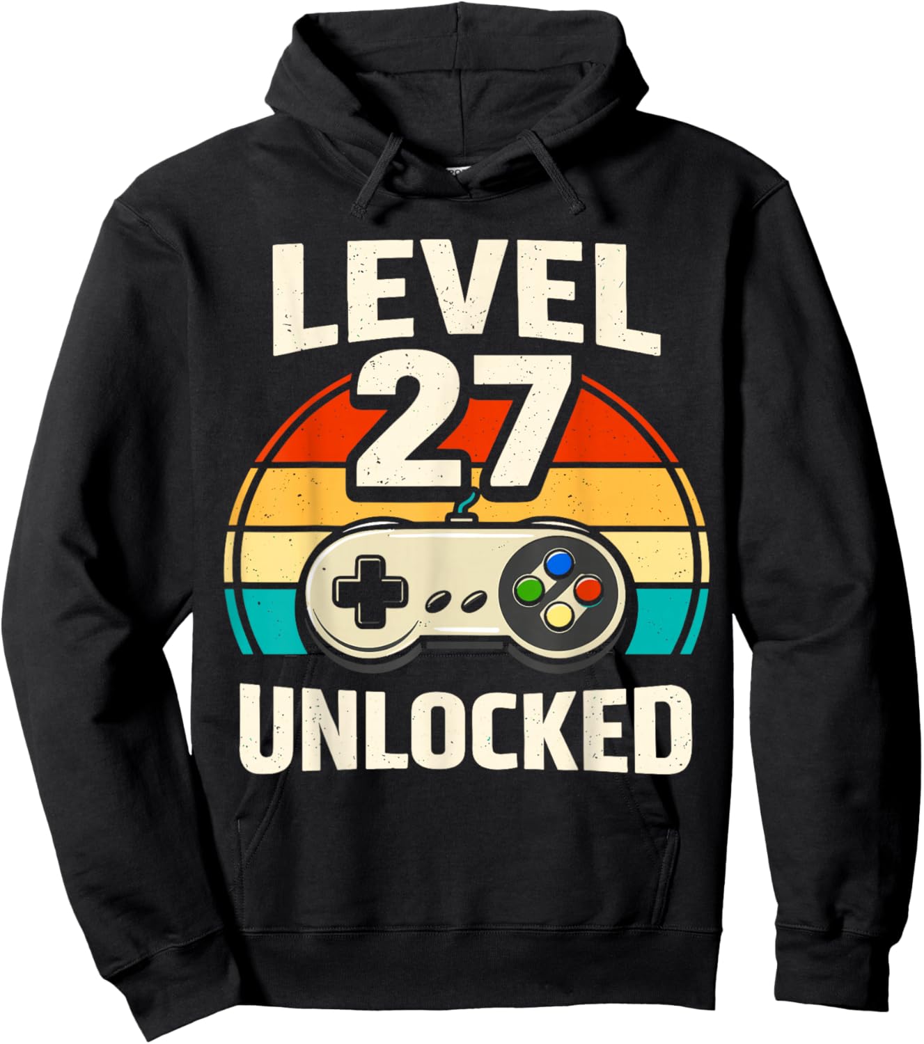27th Birthday Level 27 Unlocked Gamer Gaming 27 Birthday Hoodie - Hoodie | Black