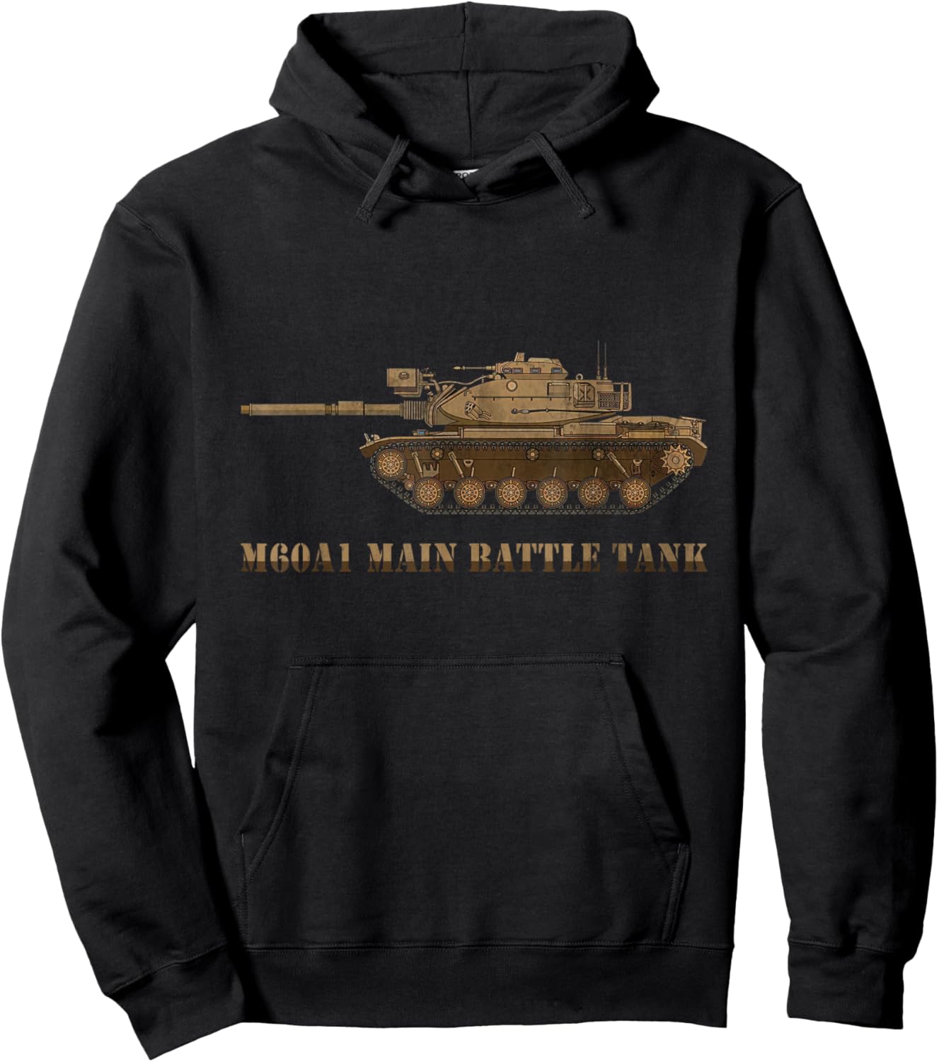 M60 A1 Patton Tank American Tanks Diagram Veteran Day Hoodie - Hoodie | Black