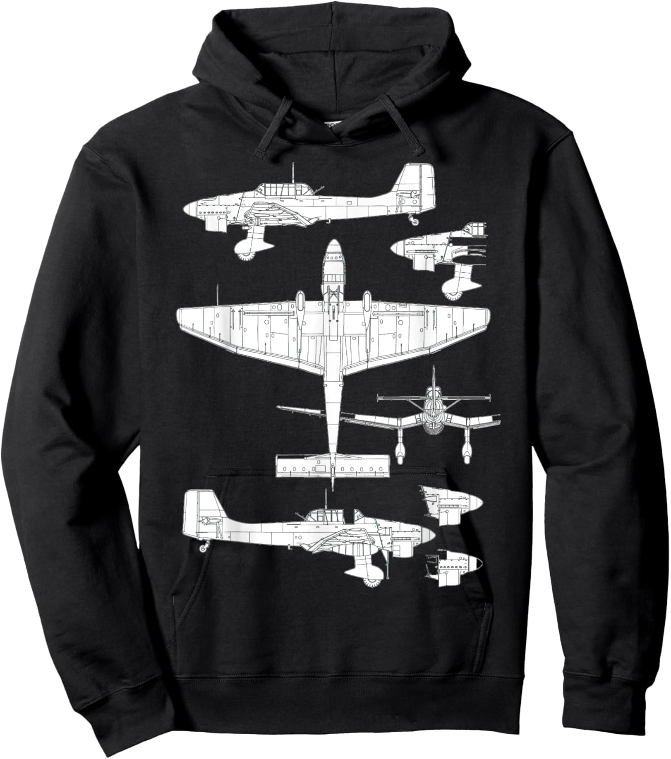Junkers Ju 87 Stuka German WW2 Bomber Luftwaffe Airplane Hoodie - Hoodie | Black