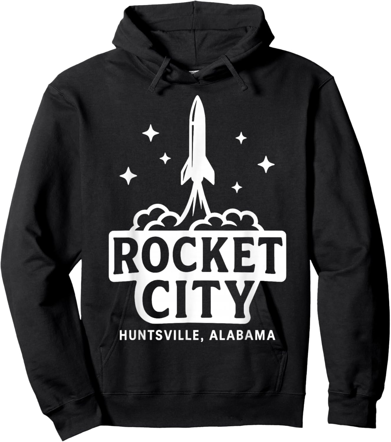 Rocket City Huntsville Alabama Hoodie - Hoodie | Black