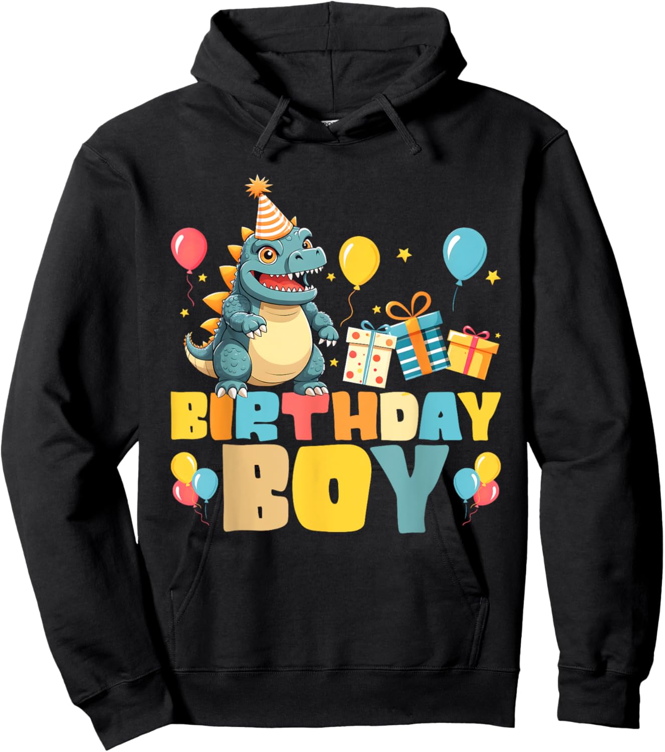 Birthday Boy Japanese Monster Kaiju Bday Party Kids Boys Hoodie - Hoodie | Black