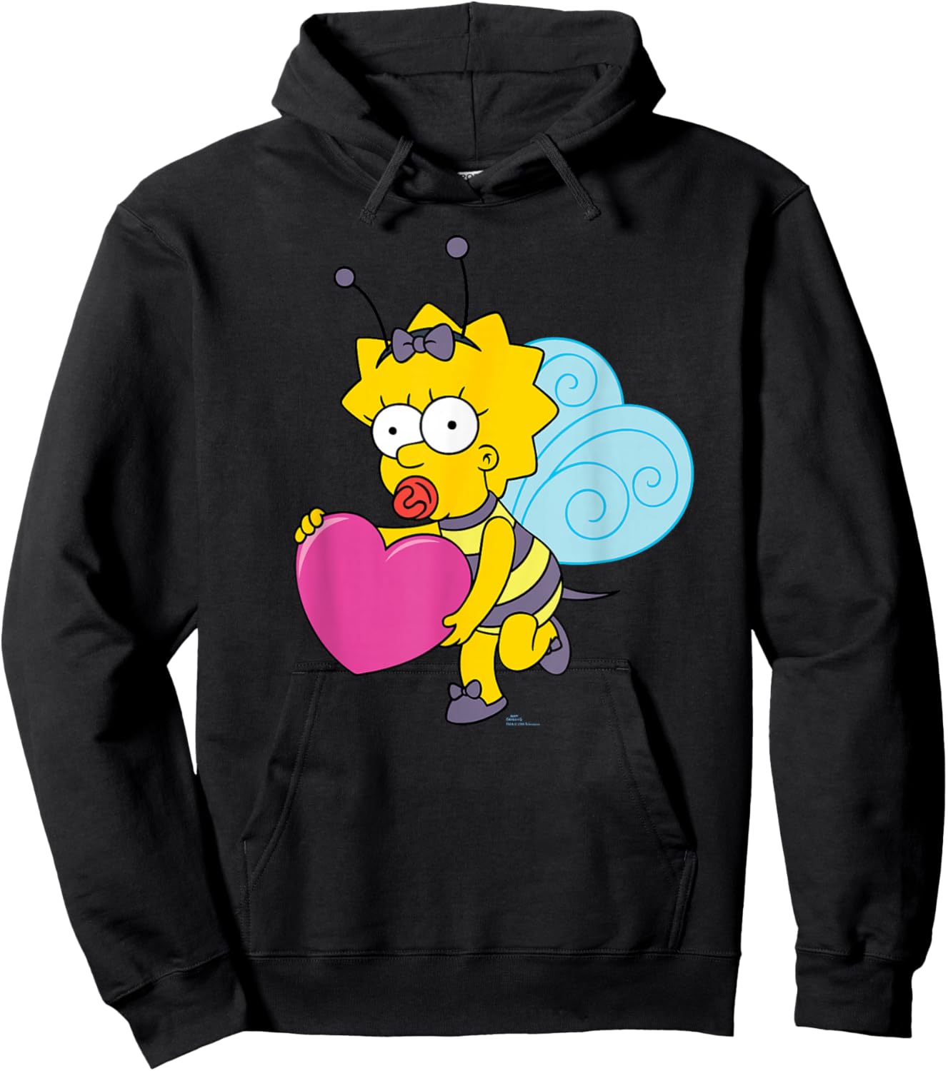 The Simpsons Maggie Simpson Cute Heart Bee Valentine’s Day Hoodie - Hoodie | Black