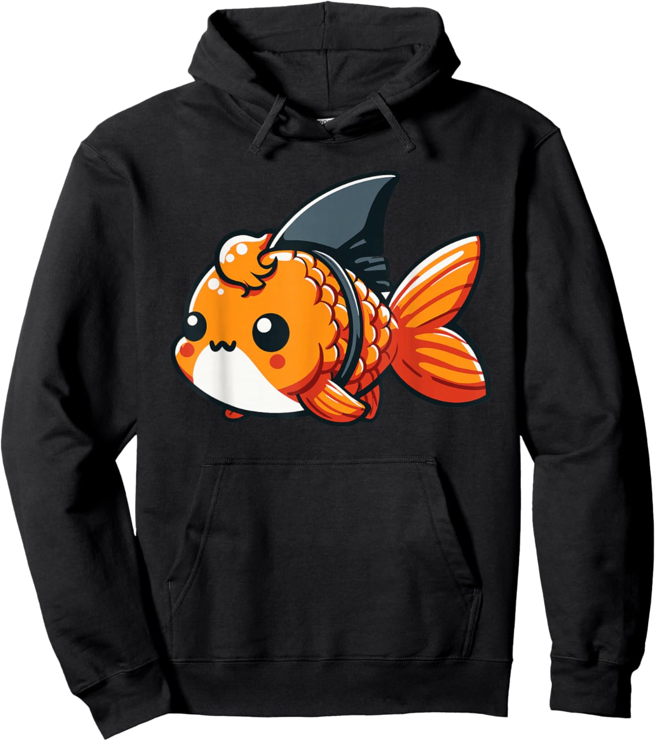 Goldfish With Shark Fin Funny Goldfish Lover Hoodie - Hoodie | Black