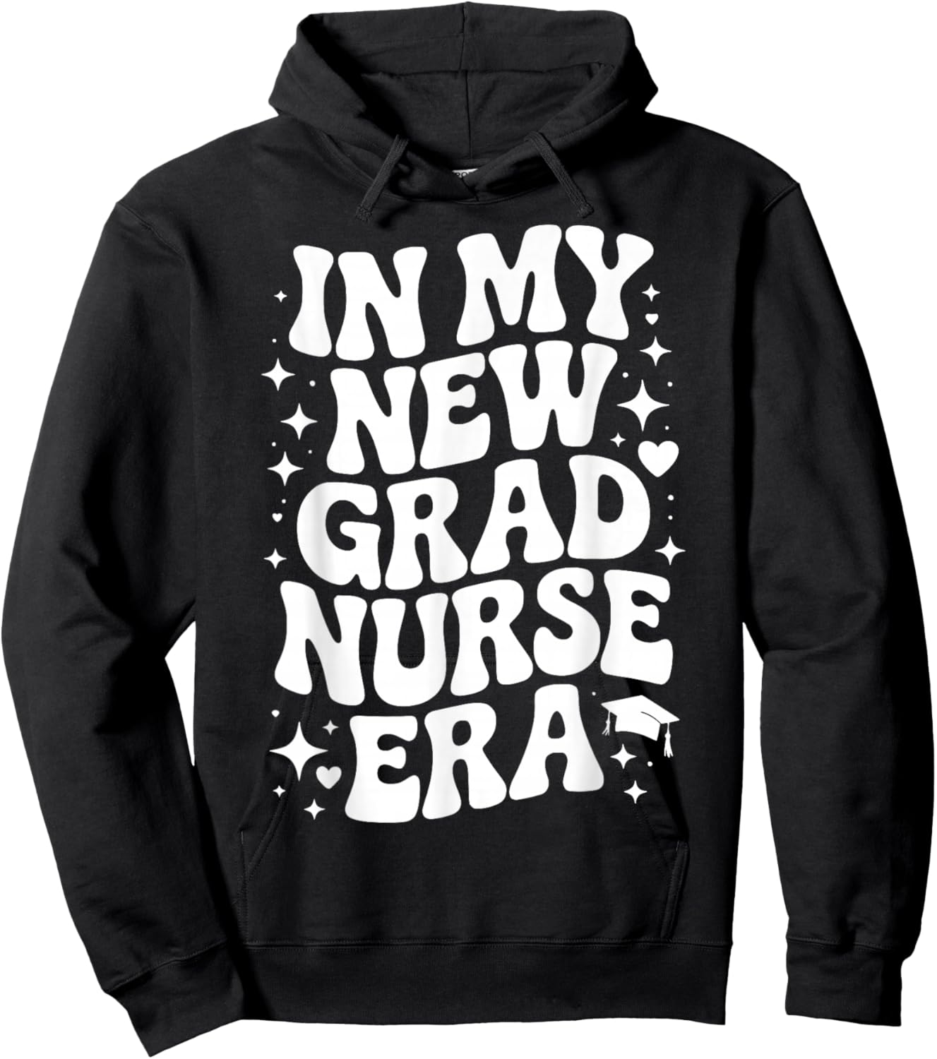 in My New Grad Nurse Era, RN Graduation, Nursing Residency Hoodie - Hoodie | Black