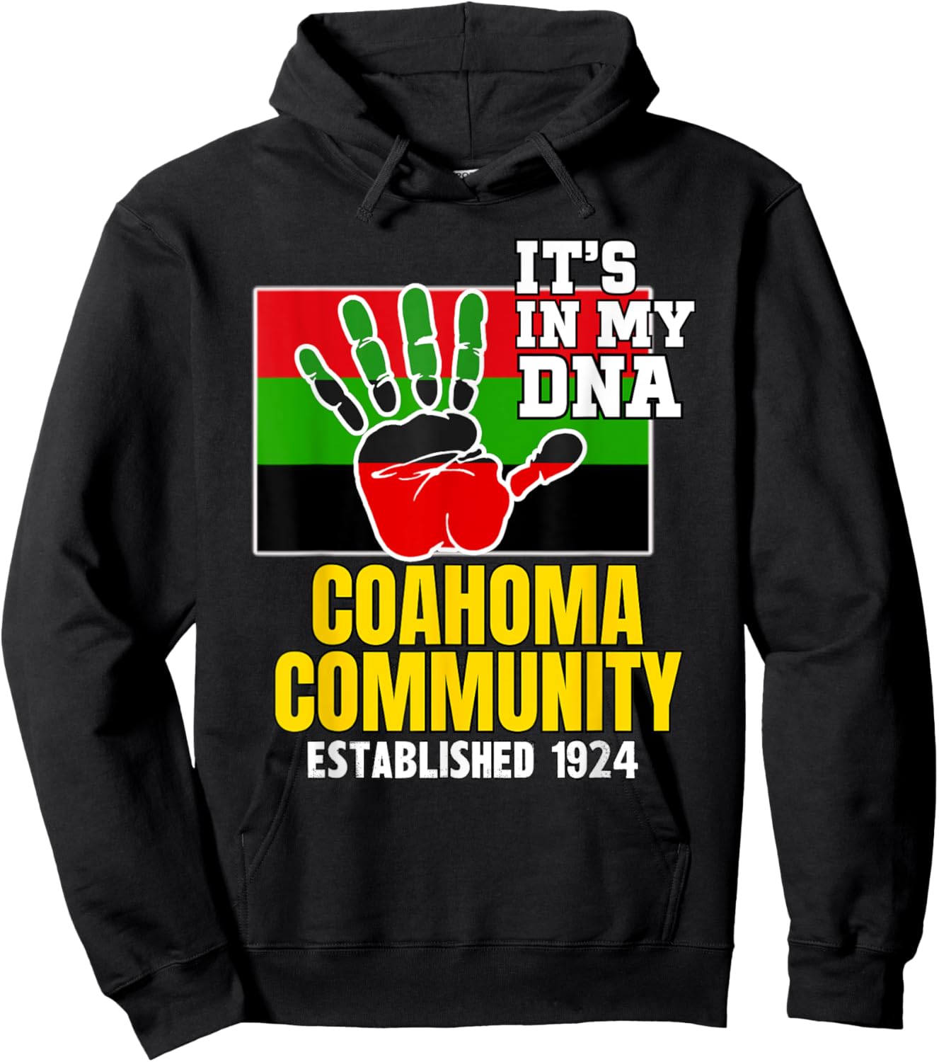 Coahoma Community, CCC, Red, Black and Green HBCU Hoodie - Hoodie | Black