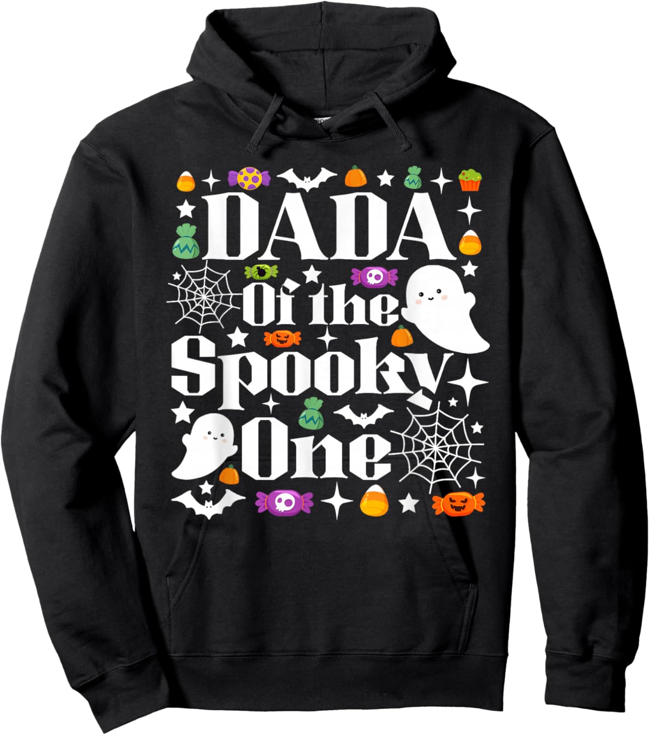 Dada of The Spooky One Halloween First Birthday Boy Hoodie - Hoodie | Black