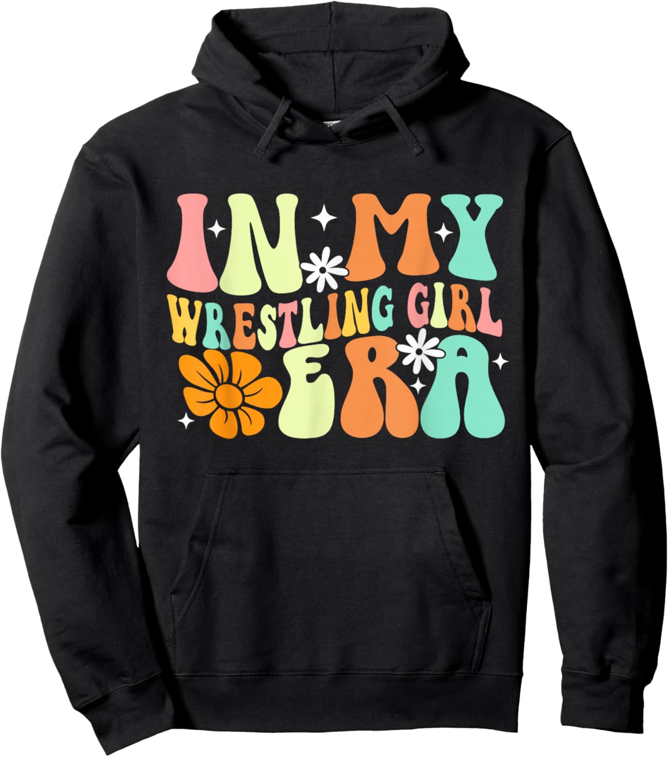 In My Wrestling Girl Era Wrestler Wrestle Groovy Women Hoodie - Hoodie | Black