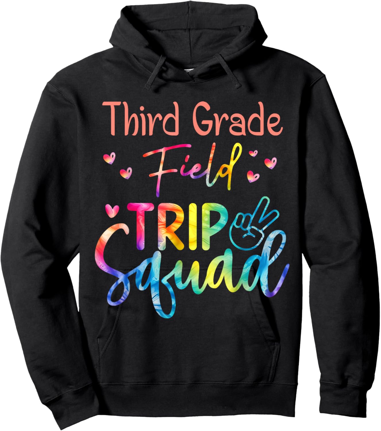 Third Grade Zoo Field Trip Squad Matching Teacher Students Hoodie - Hoodie | Black