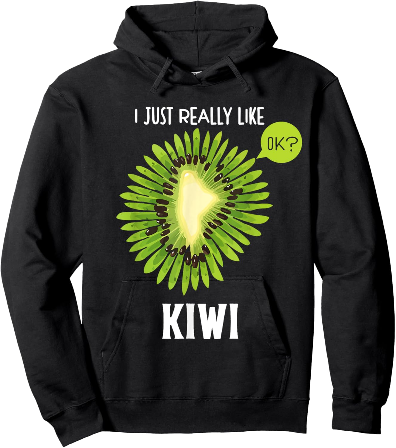 Cute Kiwi Apparel Fruit Lover Summer Matching Group Men Women Girls Kids Hoodie - Hoodie | Black