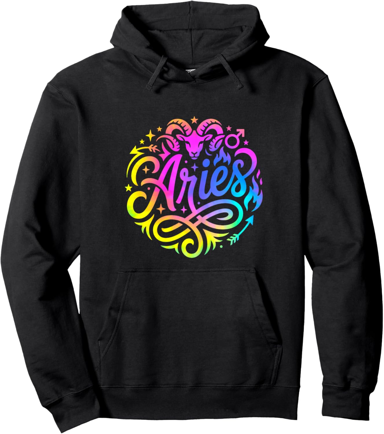 Aries Zodiac Sign Horoscope Star Signs Astrology Women Girls Hoodie - Hoodie | Black