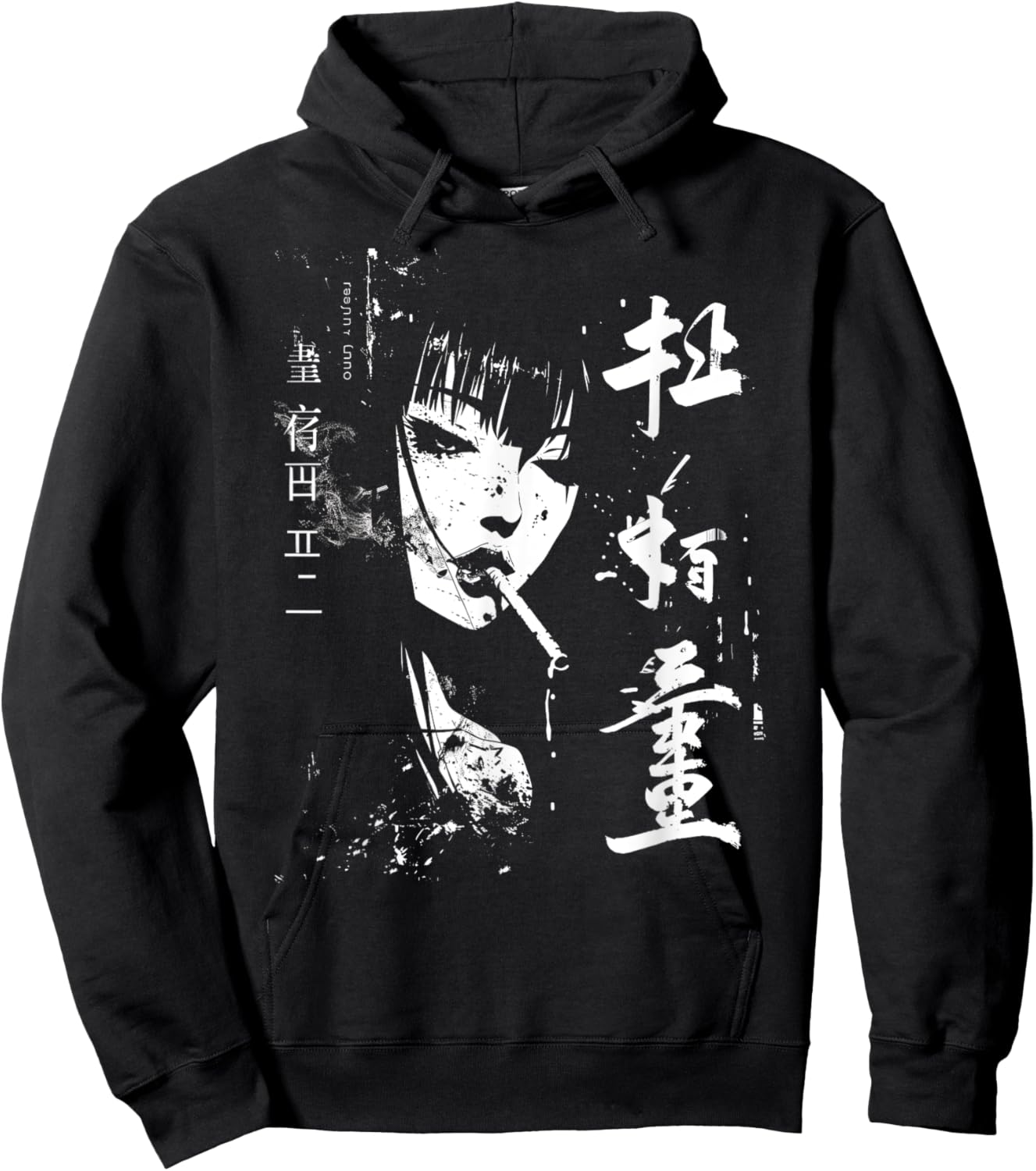 The Otaku Fan Co. Waifu Anime Horror Girl Aesthetic , Small, Black Hoodie - Hoodie | Black